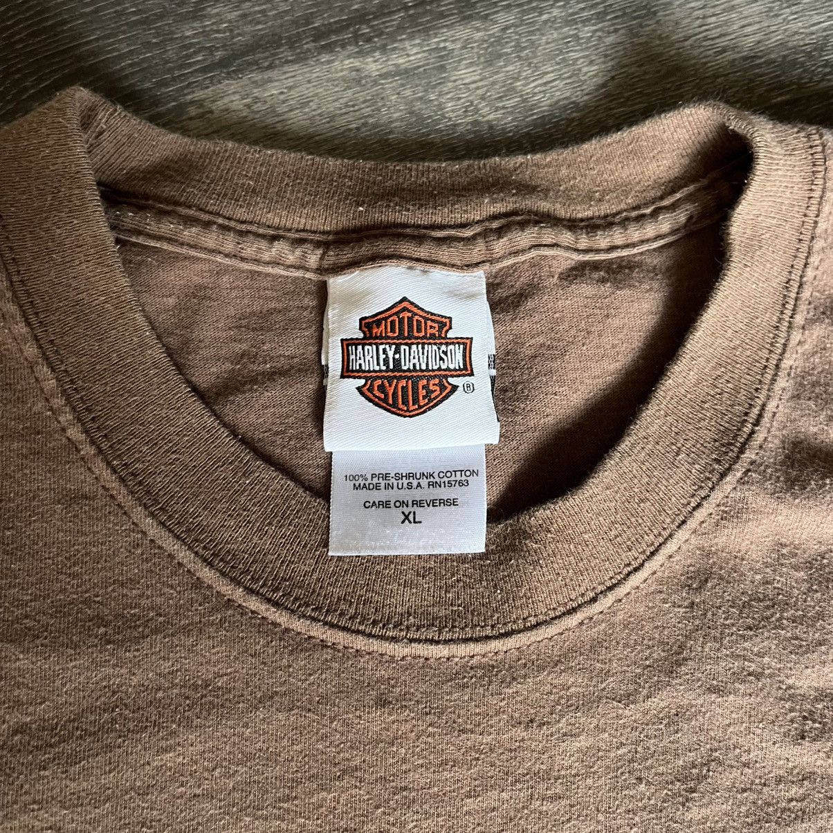 Harley Davidson Vintage 2000s Harley Davidson Tribal Lake Shore Graphic Tee Size US XL / EU 56 / 4 - 6 Thumbnail