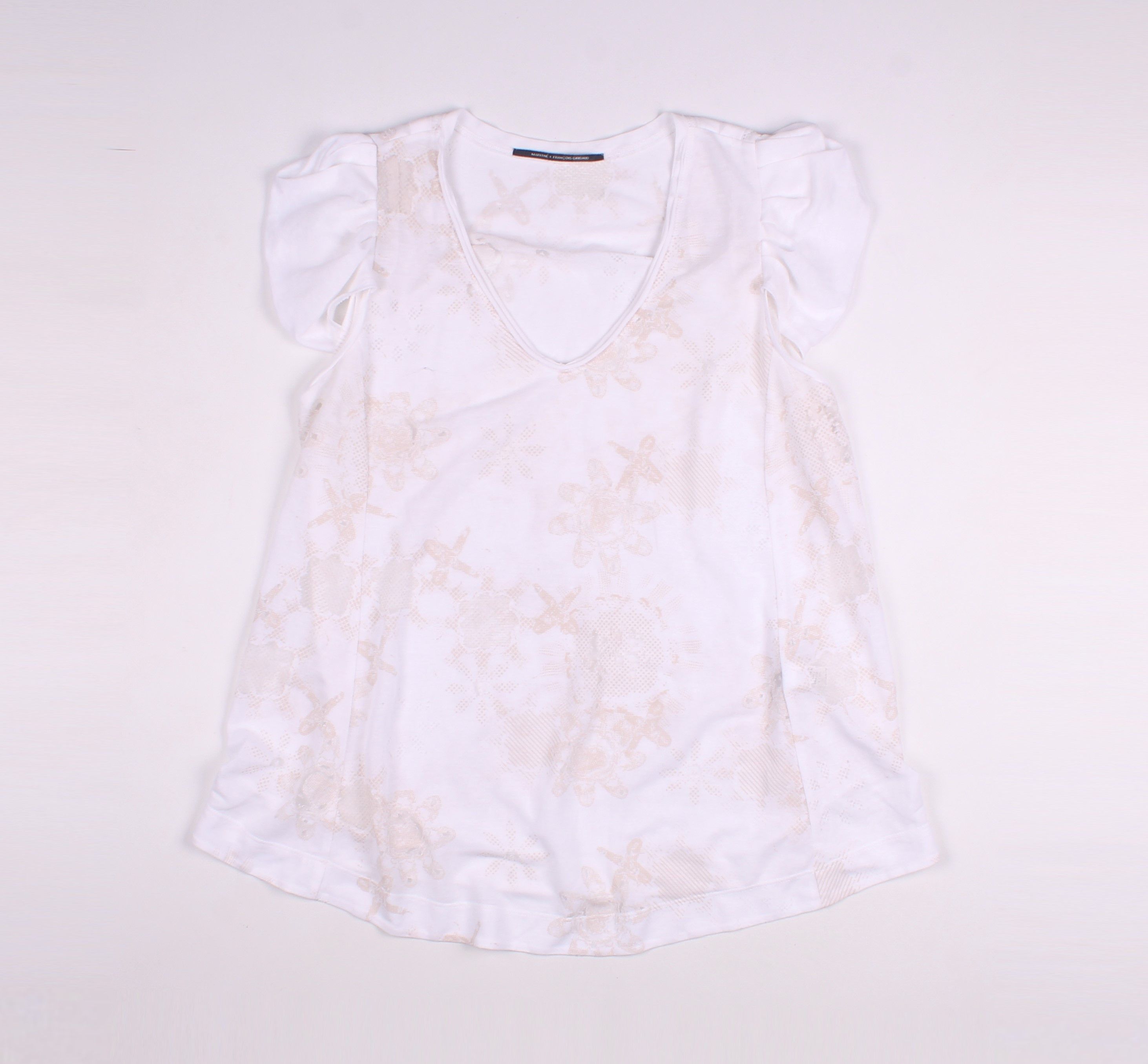 Marithe + Francois Girbaud Marithe Francois Girbaud Y2K Cottage Core Floral Top Tshirt Size S / US 4 / IT 40 - 4 Thumbnail