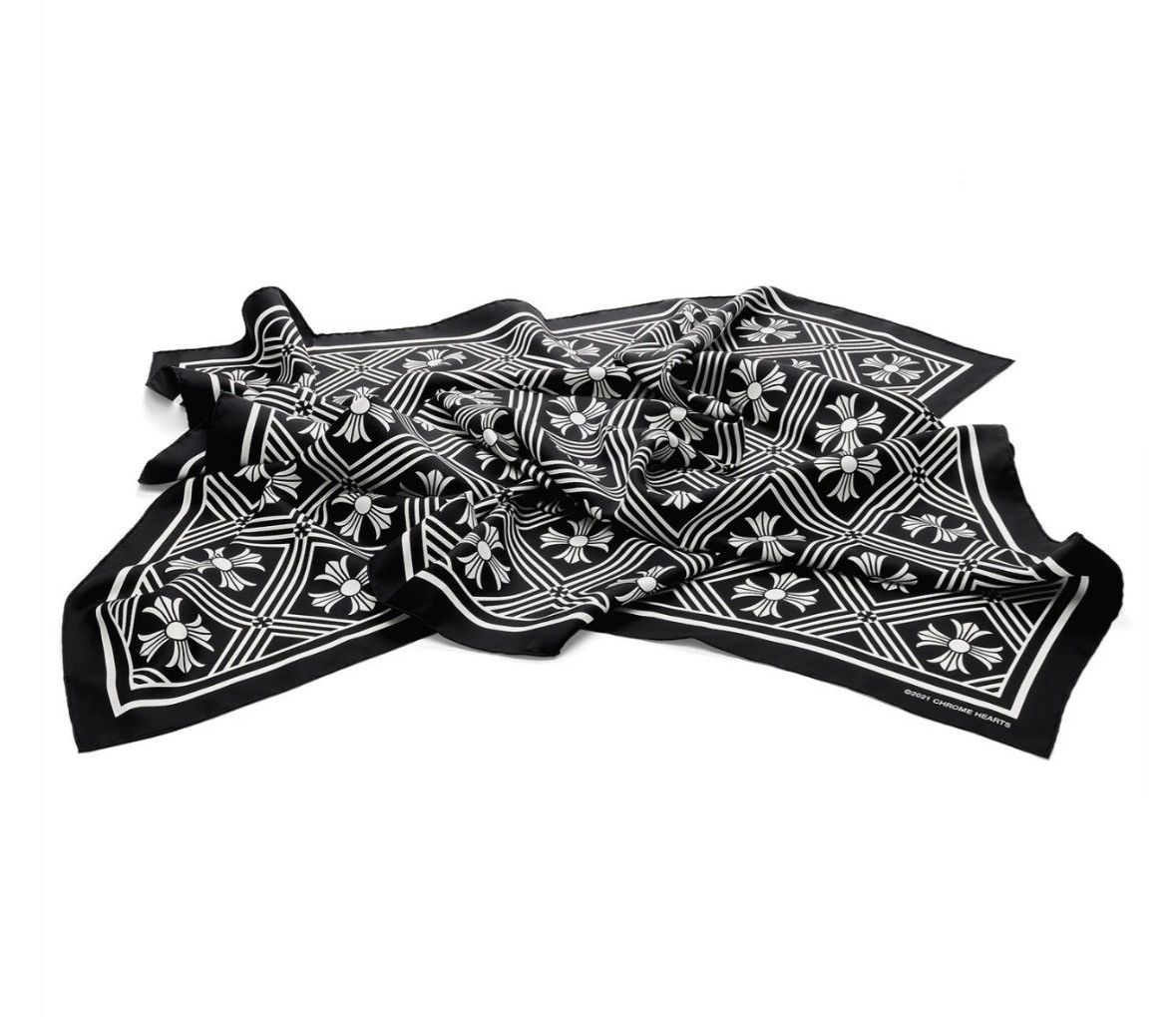 Chrome Hearts New Chrome Hearts Silk Scarf RARE Size ONE SIZE - 2 Thumbnail