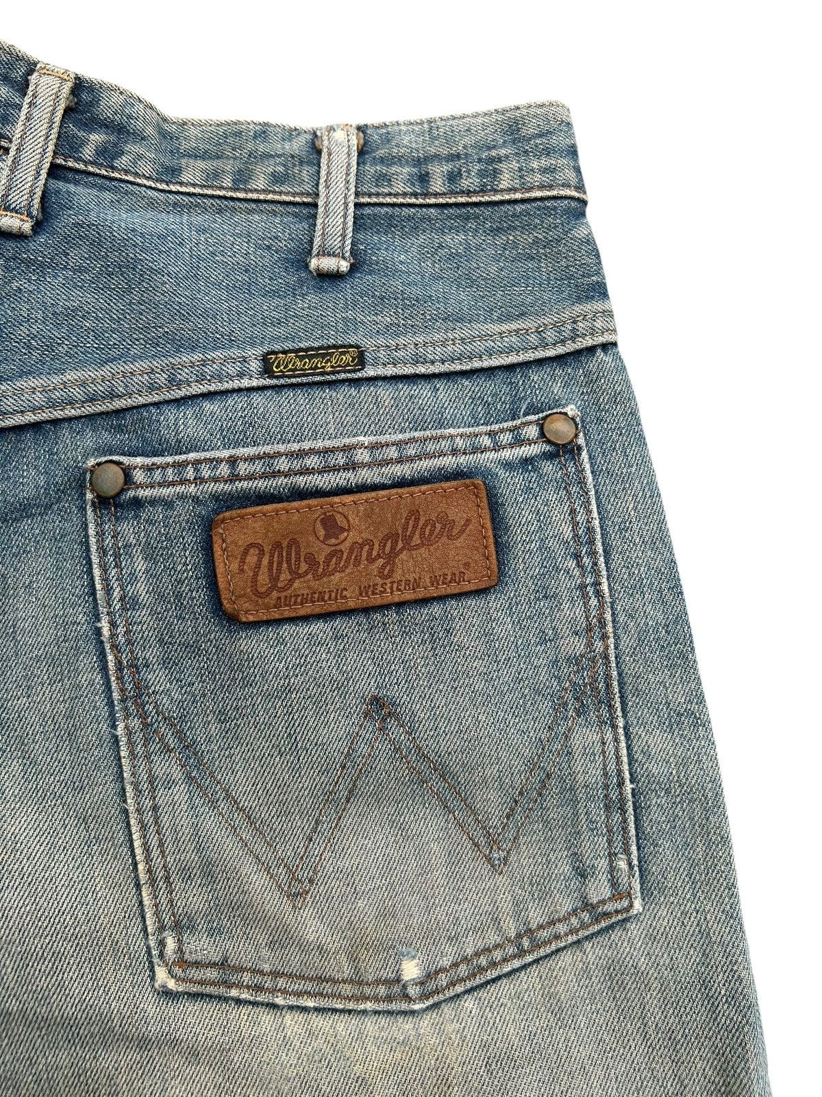 Kapital Vintage Wrangler Blue Bell Selvedge Thrashed Denim Jeans Size US 30 / EU 46 - 6 Thumbnail