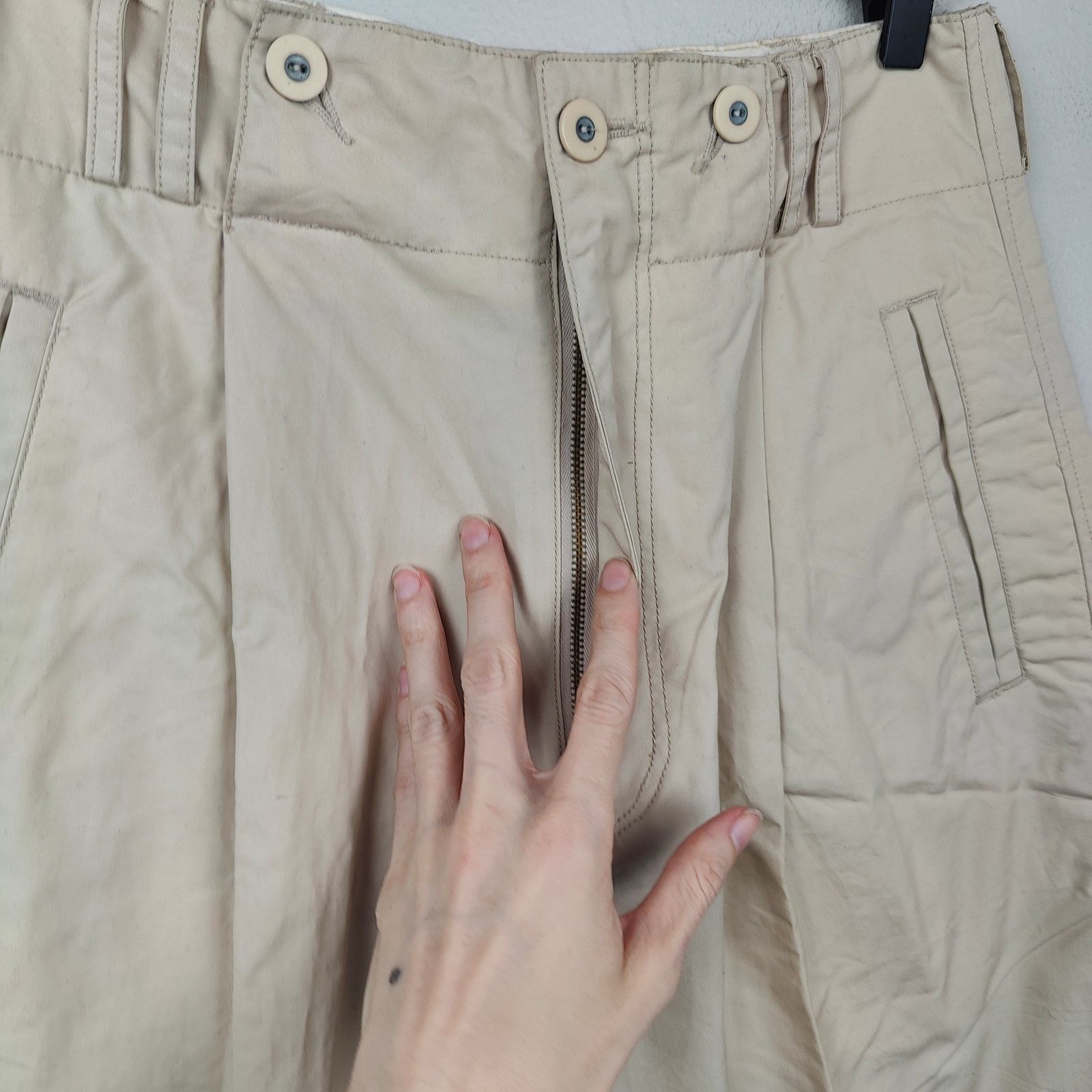 Other Hiromichi Ito Japanese Barrel Pants Mens Medium Khaki Size US 32 / EU 48 - 3 Thumbnail