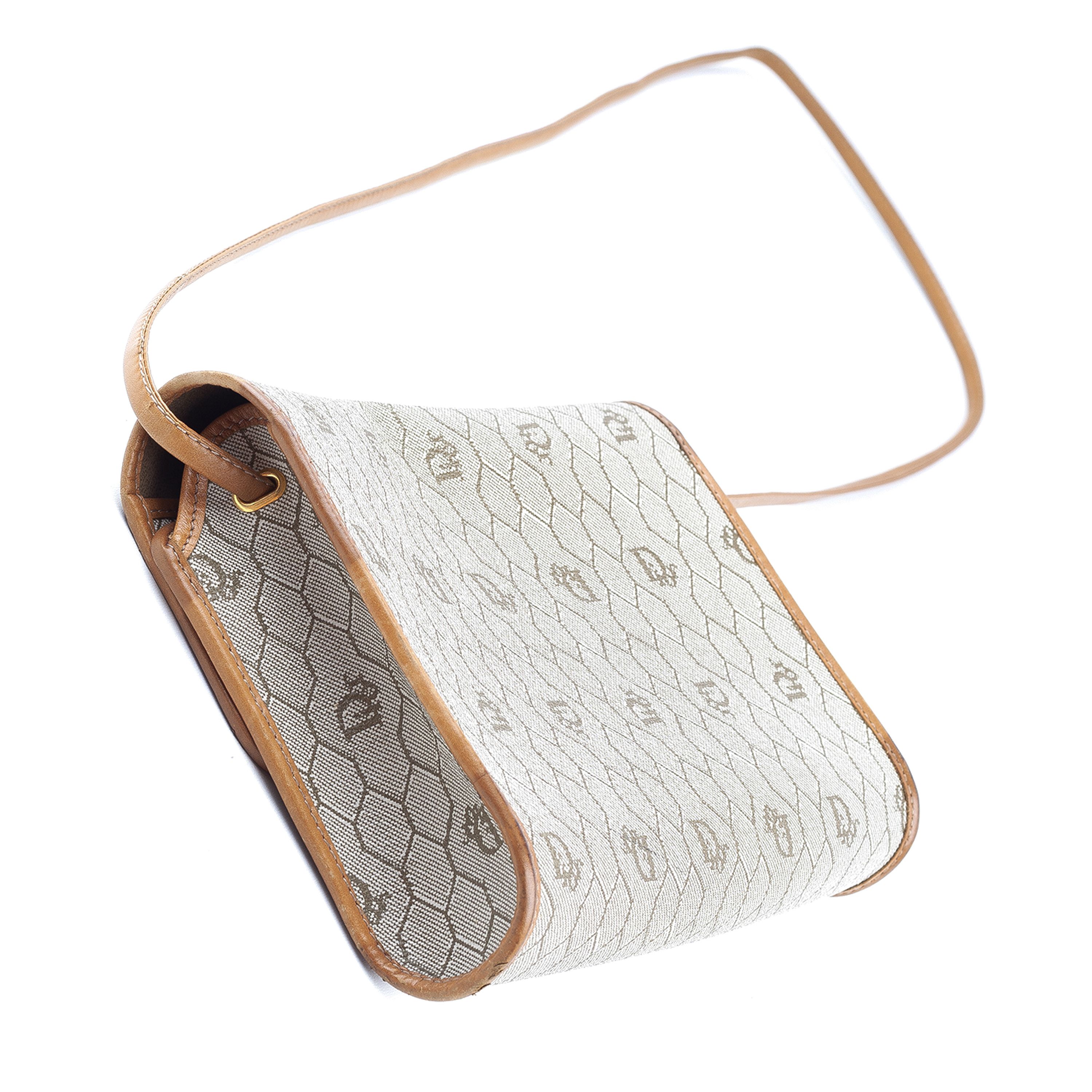 Dior Christian Dior Monogram Light Brown Leather Crossbody Bag Size ONE SIZE - 4 Thumbnail
