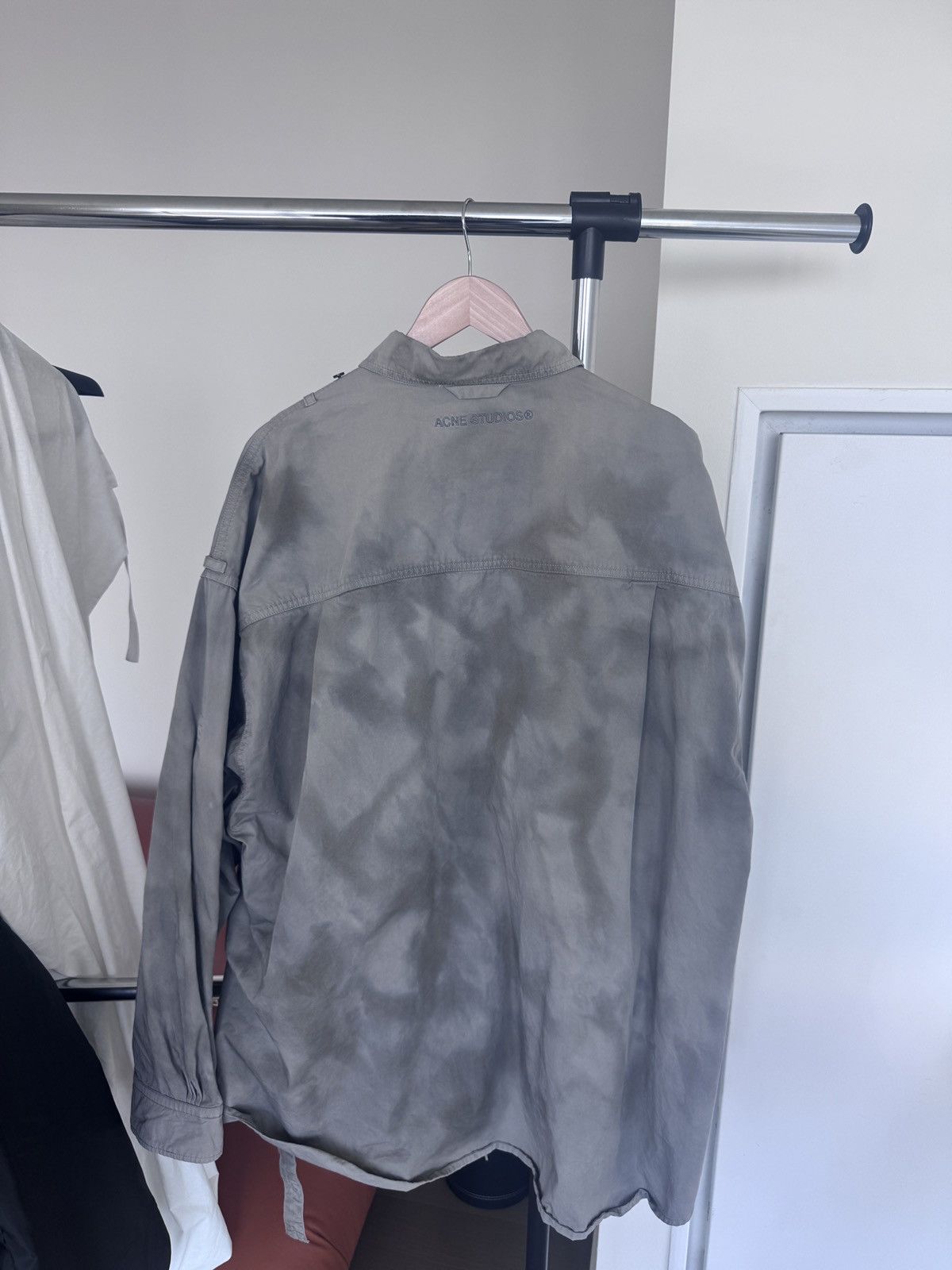 Acne Studios ACNE STUDIOS Siguel Cotton Twill Shirt Grey Size US L / EU 52-54 / 3 - 3 Thumbnail