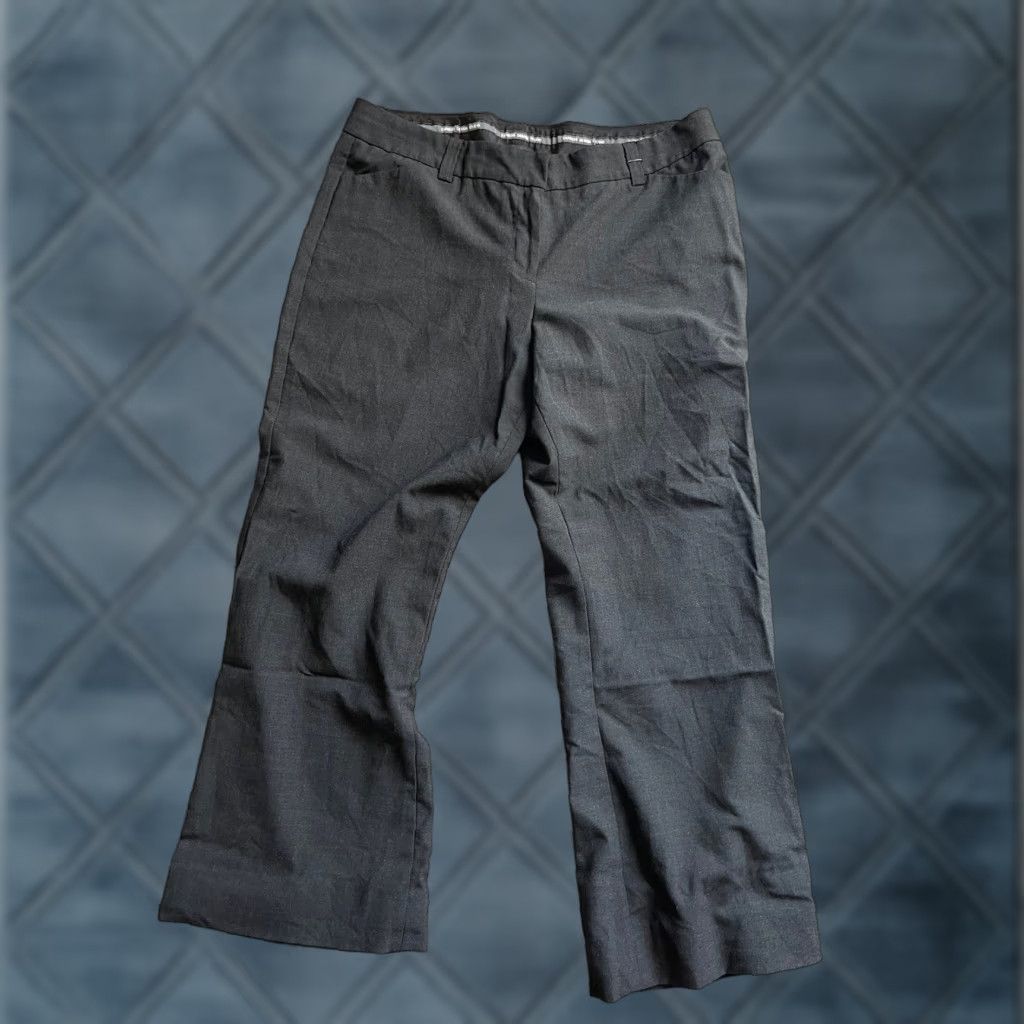 Express Express Editor Relaxed Trouser Pants Women’s Size 12 Black Mid Rise Work Career Size 34" / US 12 / IT 48 - 1 Thumbnail