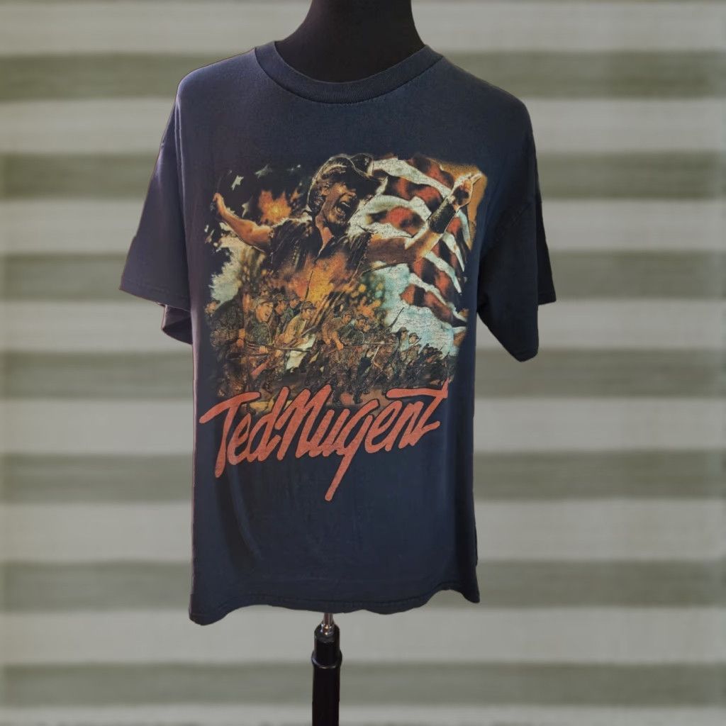 Vintage VINTAGE Ted Nugent Short Sleeve T-Shirt Black XL Music Shirt Men Size US XL / EU 56 / 4 - 1 Thumbnail