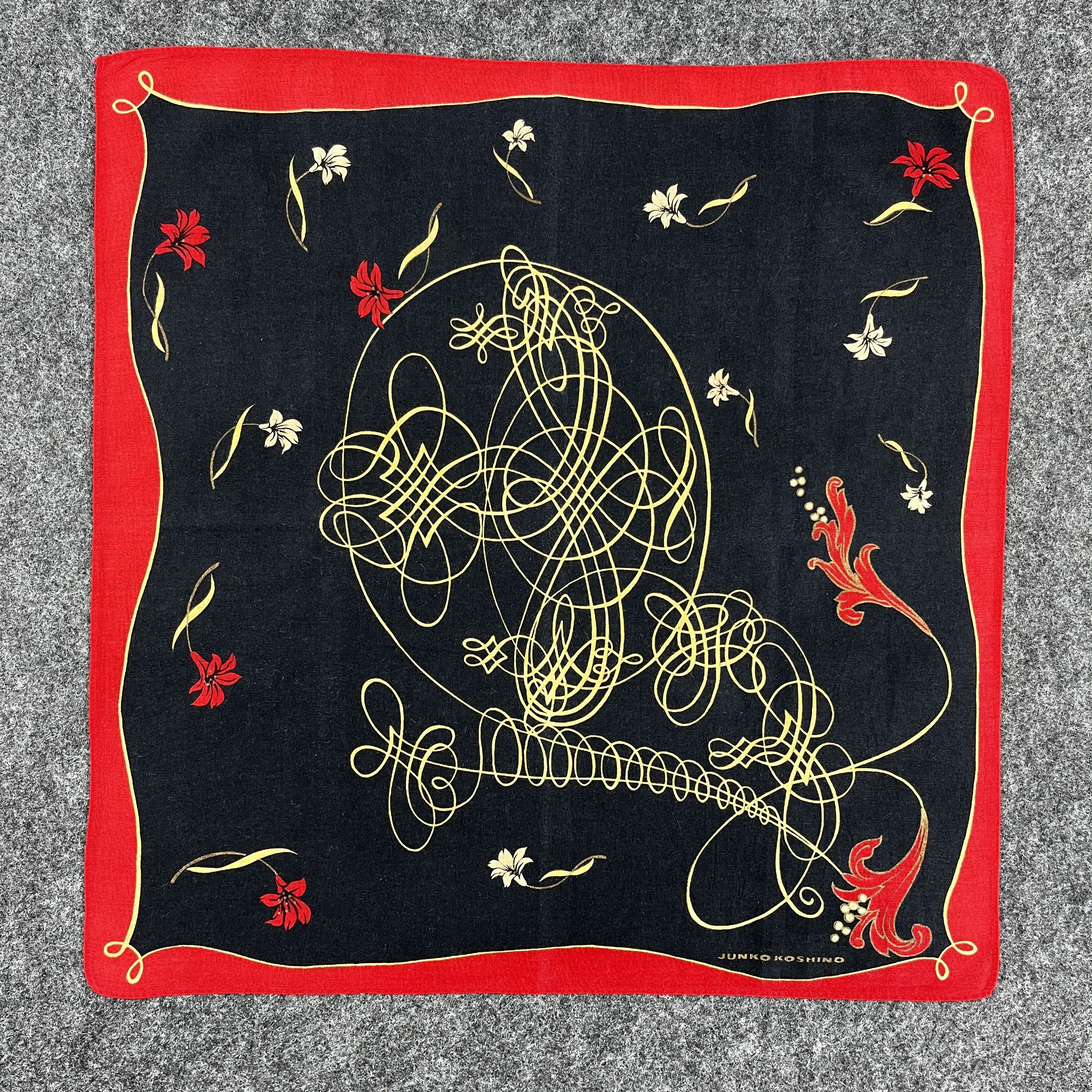 Japanese Brand × Vintage Junko Koshino Handkerchief / Bandana / Neckerchief B344 Size ONE SIZE - 1 Thumbnail