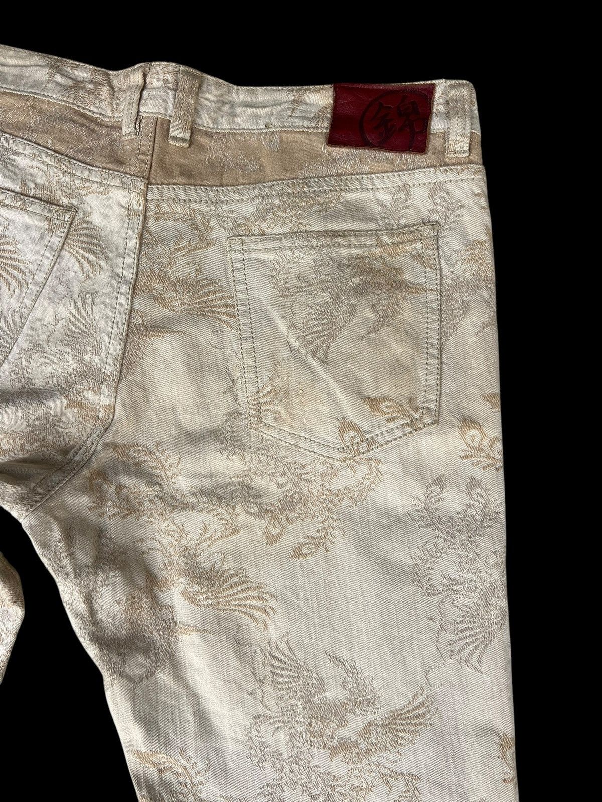 Vintage Dirty Mud Nishiki Oriental Brand Embroidery Denim Jeans Size US 38 / EU 54 - 16 Thumbnail