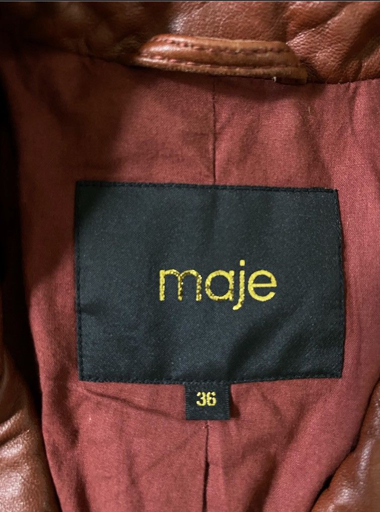 Maje Maje Lamb Leather Biker Jacket Women Size XS / US 0-2 / IT 36-38 - 8 Thumbnail