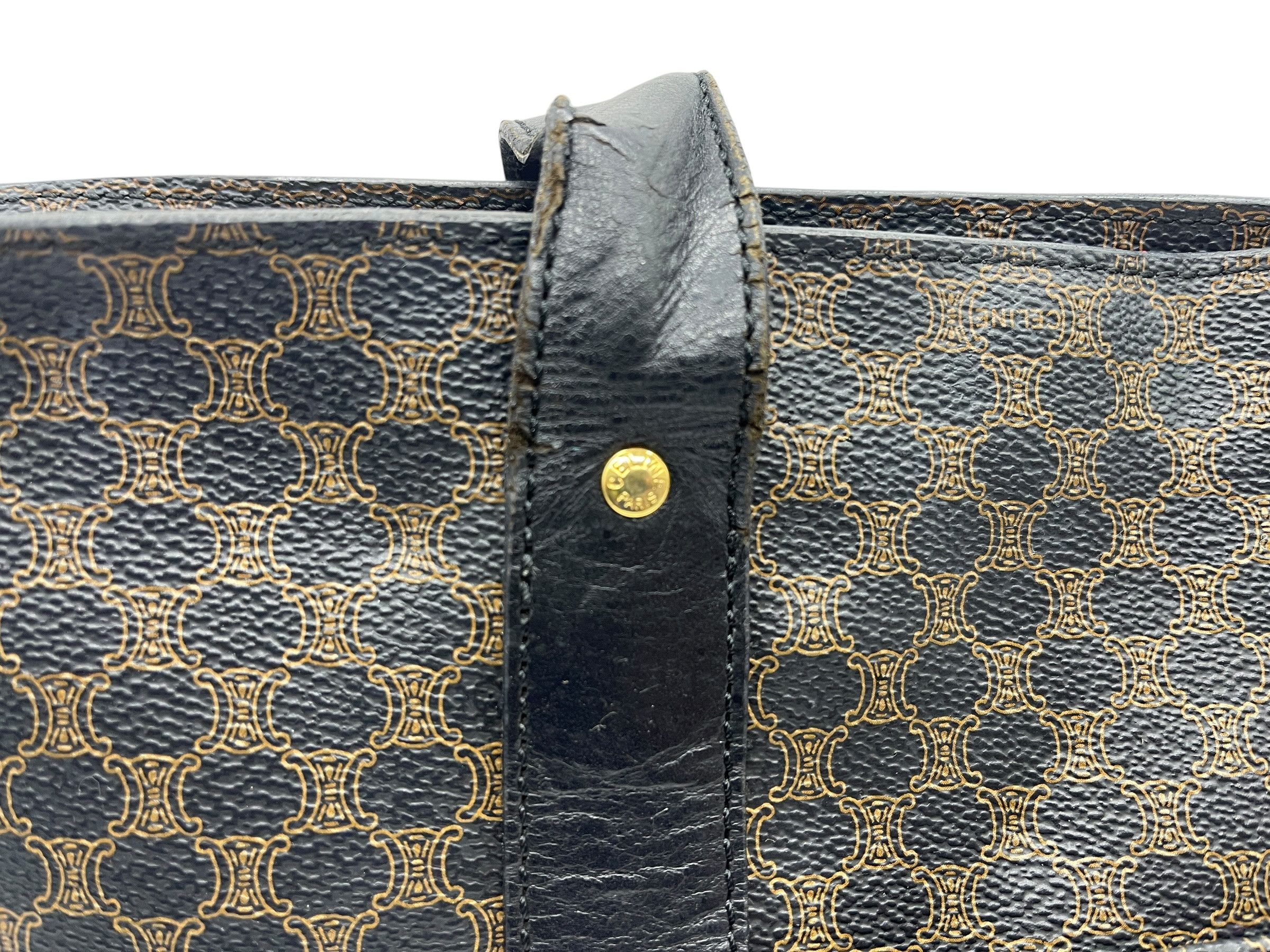 Celine Vintage Celine Macadam Tote Bag Large Monogram Leather Size ONE SIZE - 12 Thumbnail