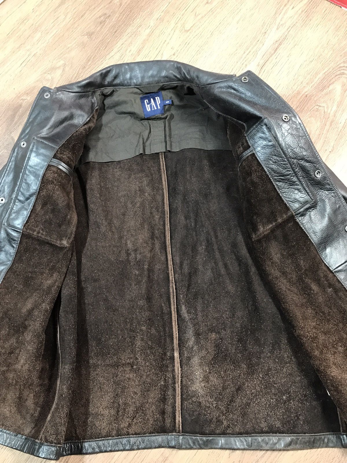 Gap Vintage Distressed Gap Leather Bicker Jacket Size US M / EU 48-50 / 2 - 6 Thumbnail
