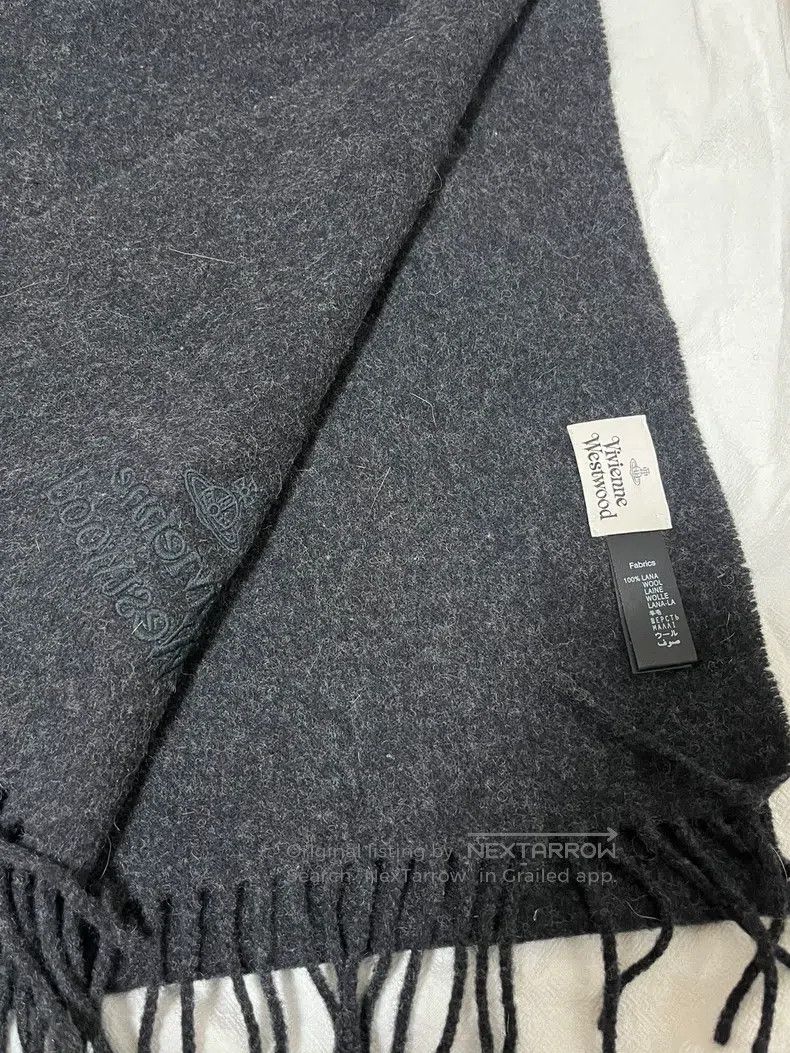 Vivienne Westwood Vivienne Westwood size 176*30cm Gray Classic Scarf Size ONE SIZE - 3 Thumbnail