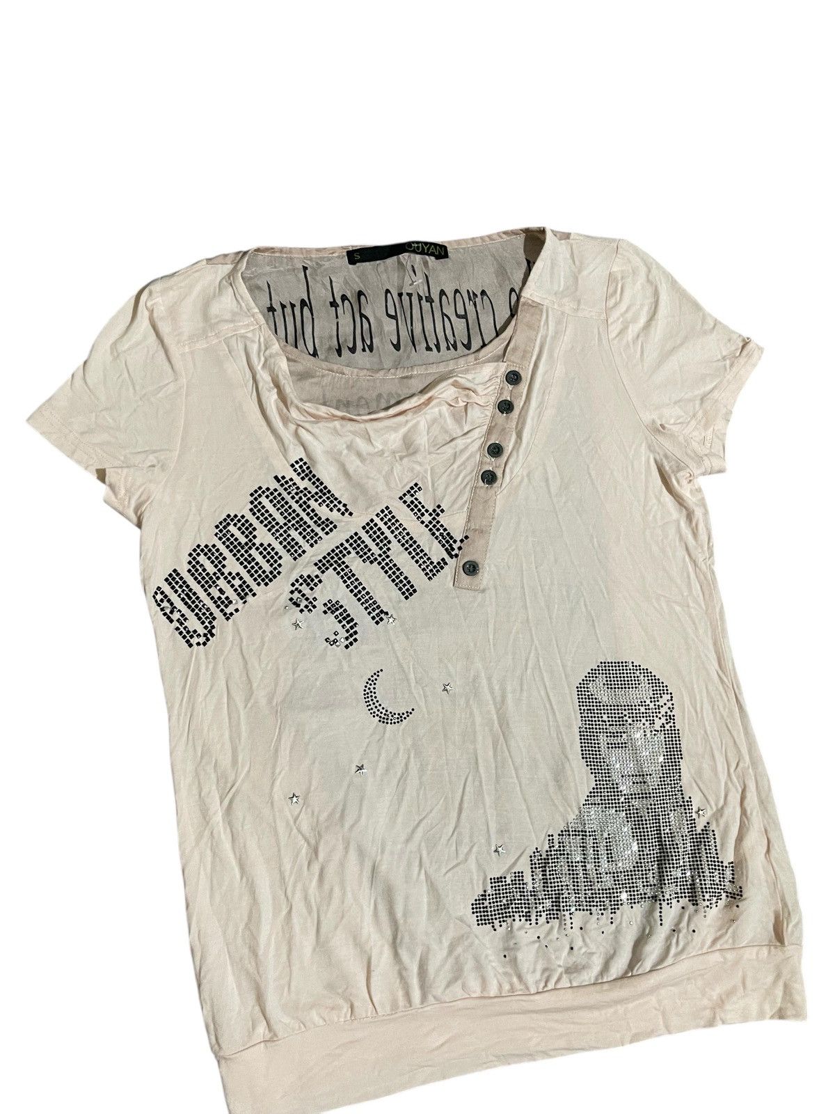 Japanese Brand Y2K Ouyan If Six Was Nine Style Poem T Shirt Size US M / EU 48-50 / 2 - 4 Thumbnail