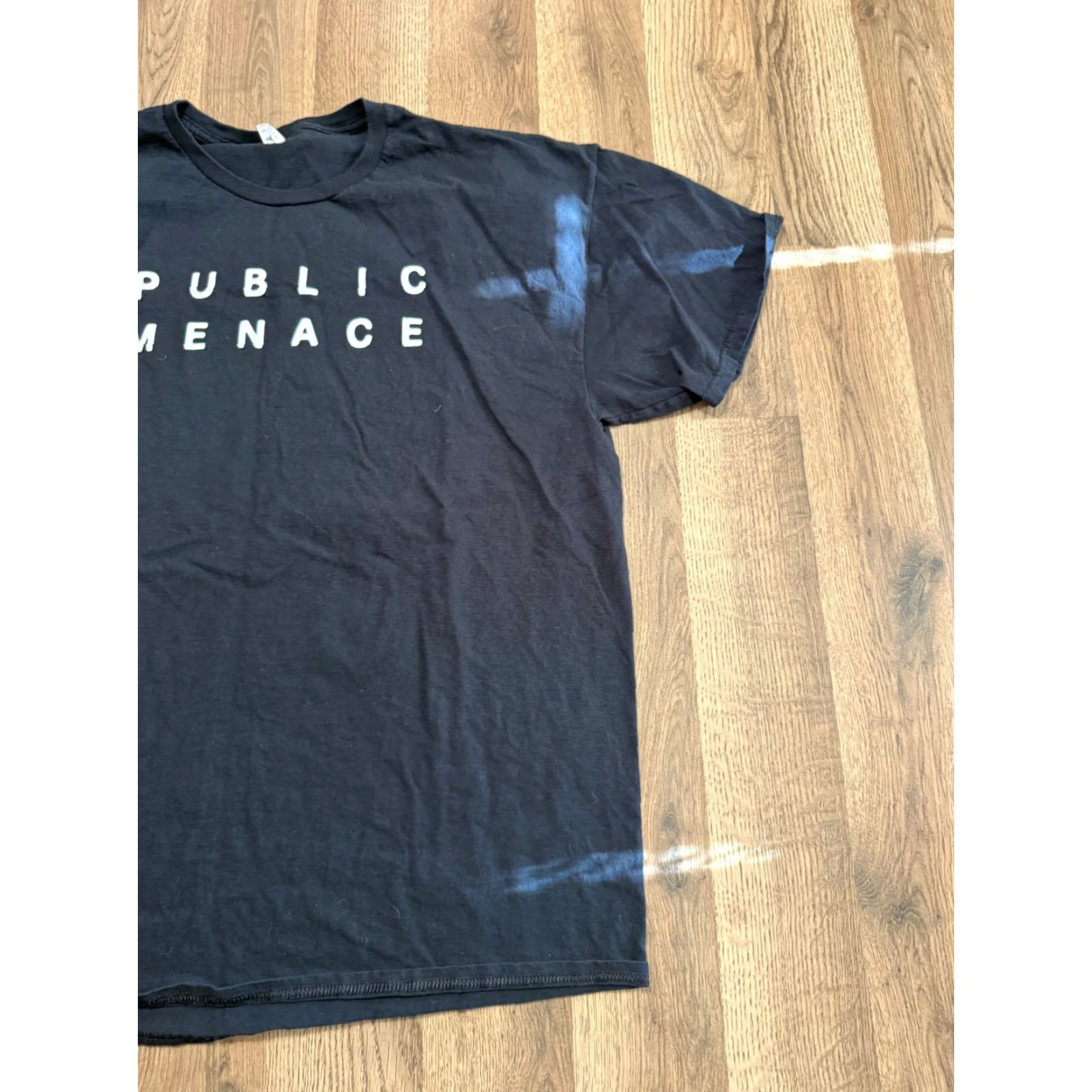Fruit Of The Loom Fruit of the Loom Shirts Men XL Black Crew Neck PUBLIC MENACE T-Shirt Size US XL / EU 56 / 4 - 3 Thumbnail