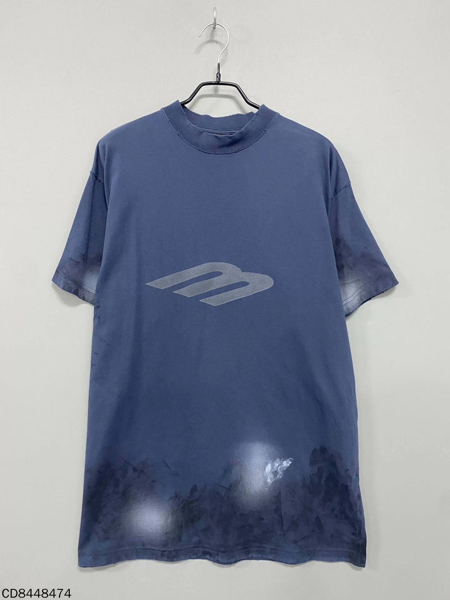 Balenciaga Balenciaga 3B Mud Dyed Distressed Short Sleeve L Size US S / EU 44-46 / 1 - 1 Thumbnail