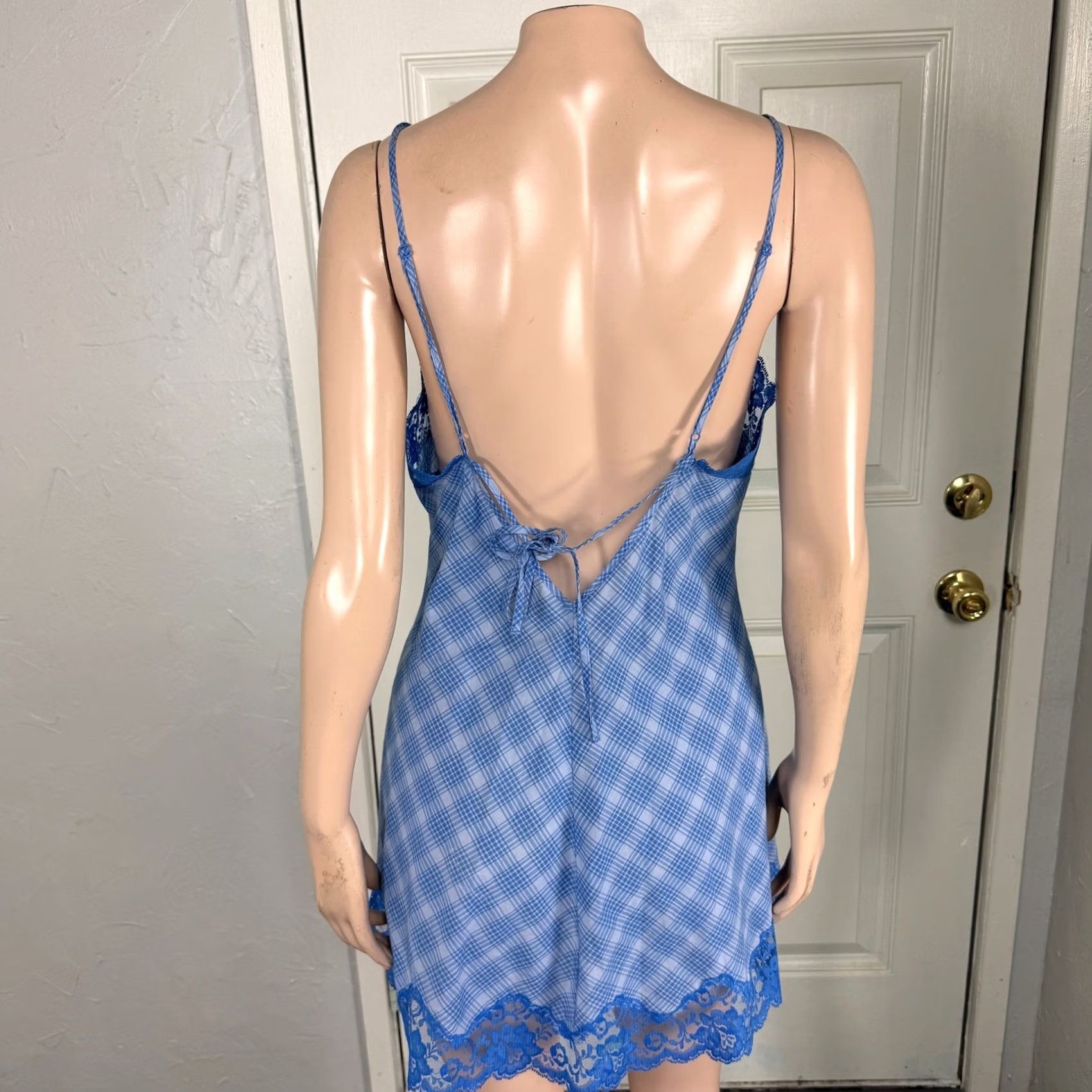 Victoria's Secret VINTAGE Victorias secret Lingerie Mini dress Lace Plaid RARE Y2K Medium Size M / US 6-8 / IT 42-44 - 4 Thumbnail