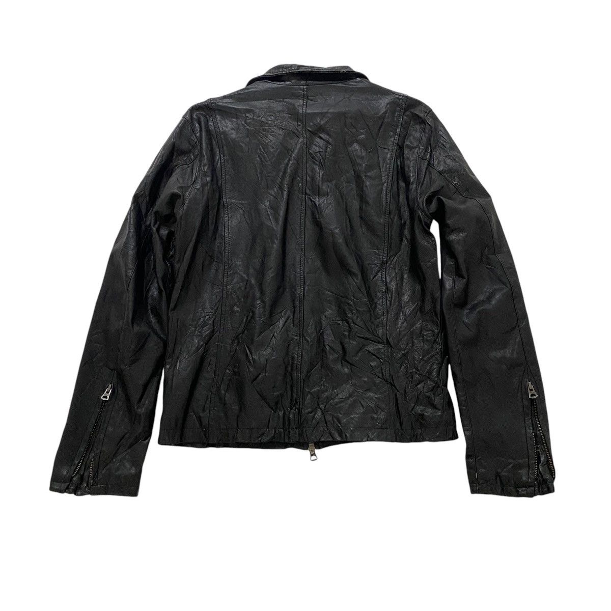 ☀️Vintage Shama leather biker zipper jacket size 42