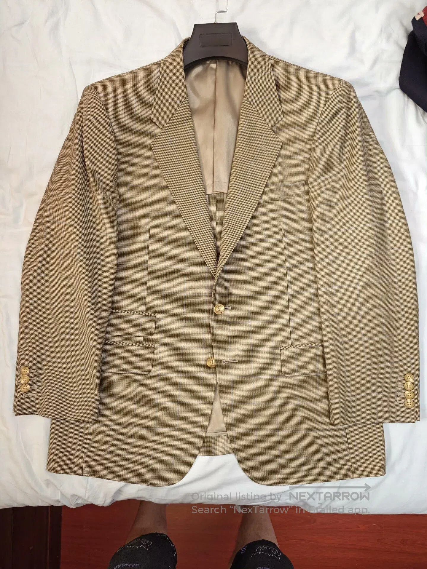 Japanese Brand Custom Italian Wool Blend Suit Jacket. Size US L / EU 52-54 / 3 - 5 Thumbnail