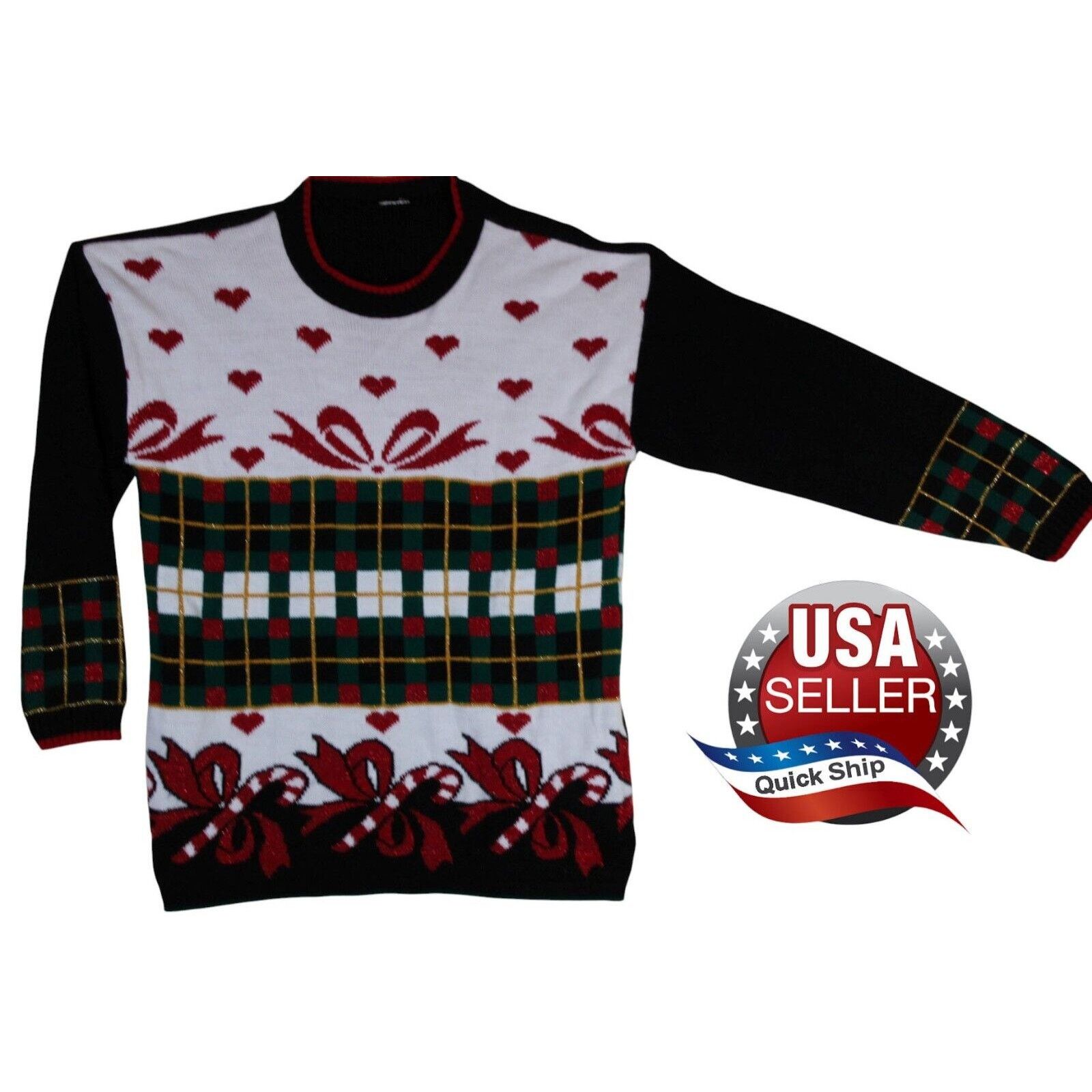 Other Christmas Ugly Sweater •Candy Canes •Hearts •Tartan •Ribbons Size US XS / EU 42 / 0 - 1 Thumbnail