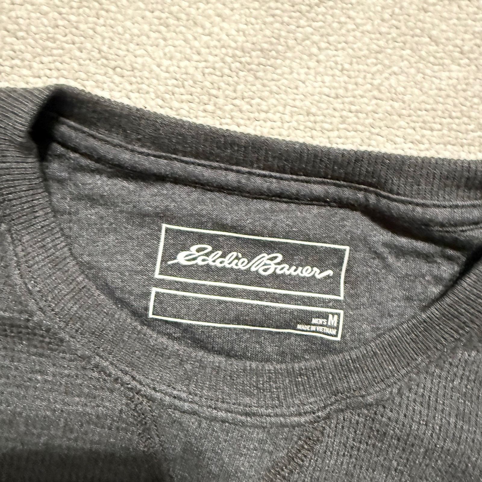 Eddie Bauer Eddie Bauer Black Waffle Knit Long Sleeve Shirt | Sz M Size US M / EU 48-50 / 2 - 3 Thumbnail
