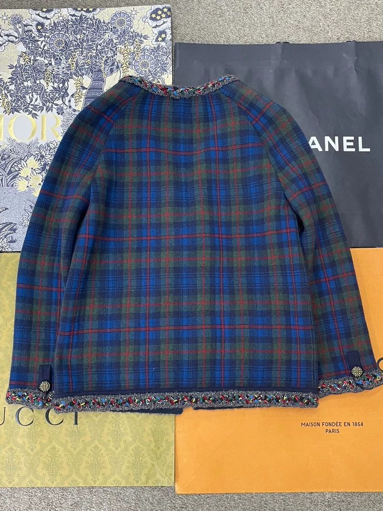 Chanel chanel Edinburgh series glazed pin buckle plaid jacket Size M / US 6-8 / IT 42-44 - 4 Thumbnail