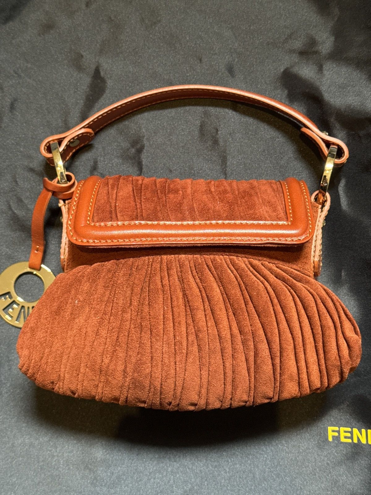 image of Fendi Mini Borsa Chef Bag in Brown, Women's