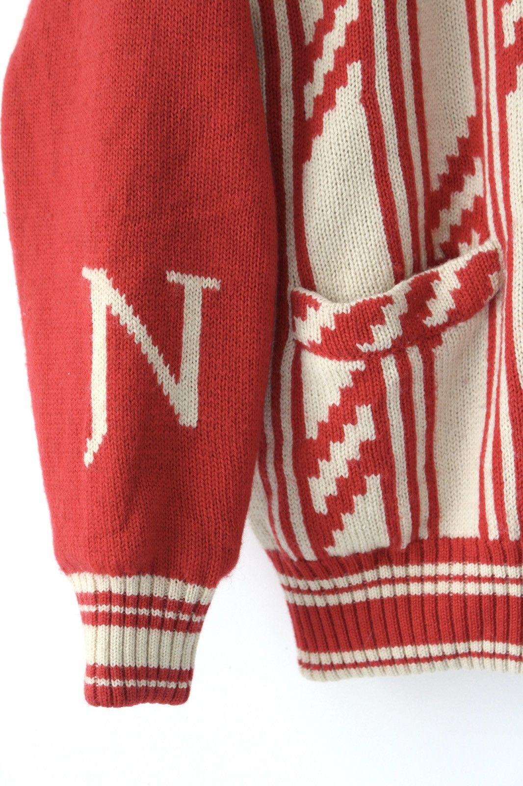 Nicole Club 2000S NICOLE CLUB REVERSIBLE ZIP-UP SOLID RED KNIT JACKET Size US L / EU 52-54 / 3 - 6 Thumbnail