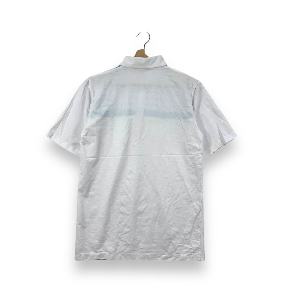 Vintage Vintage PETER BORO White Polo Tee Shirt Striped Blue Chest Size US L / EU 52-54 / 3 - 4 Thumbnail