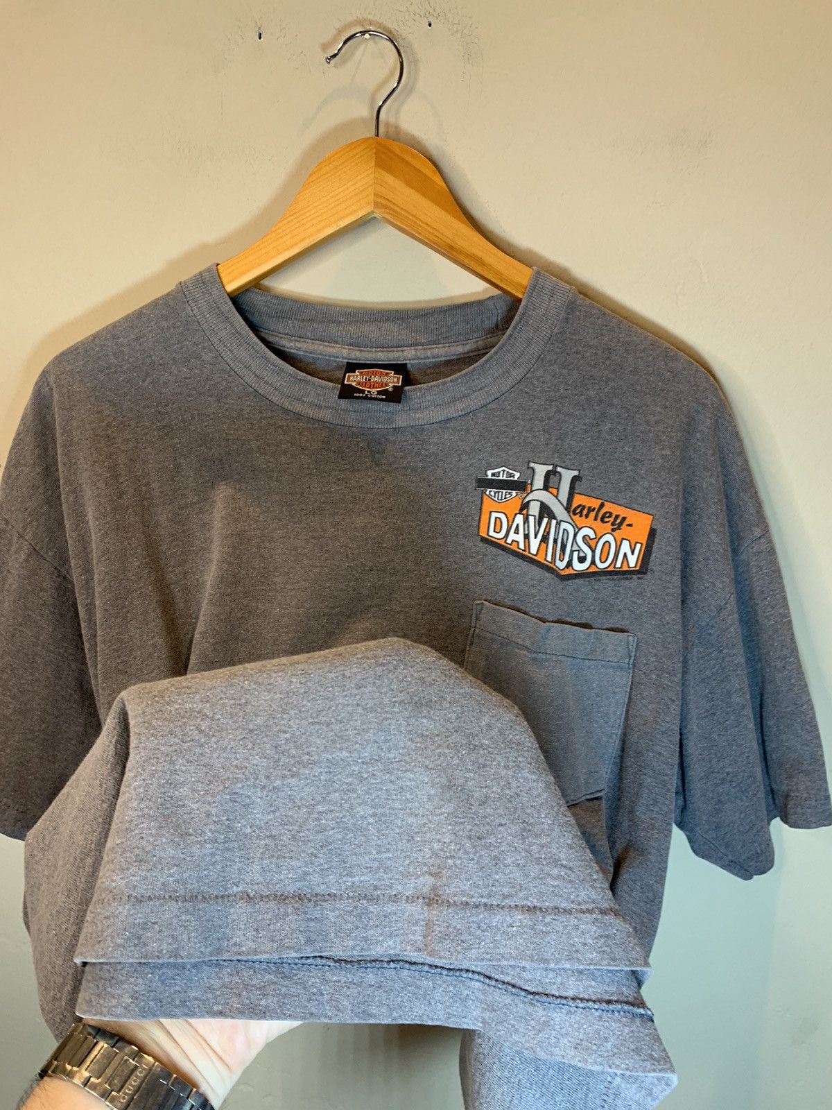 Harley Davidson RARE Vintage 80s Harley Davidson Atlanta Single Stitch Shirt Size US L / EU 52-54 / 3 - 6 Thumbnail