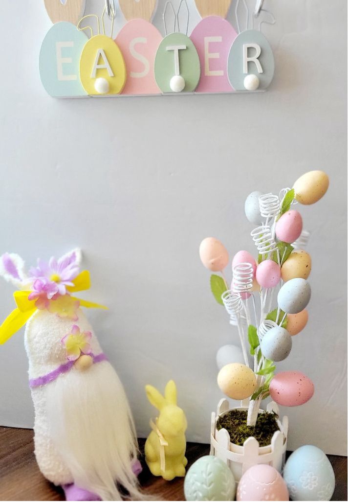 Handmade Easter Bunny Spring Flower Gnome Size ONE SIZE - 1 Thumbnail