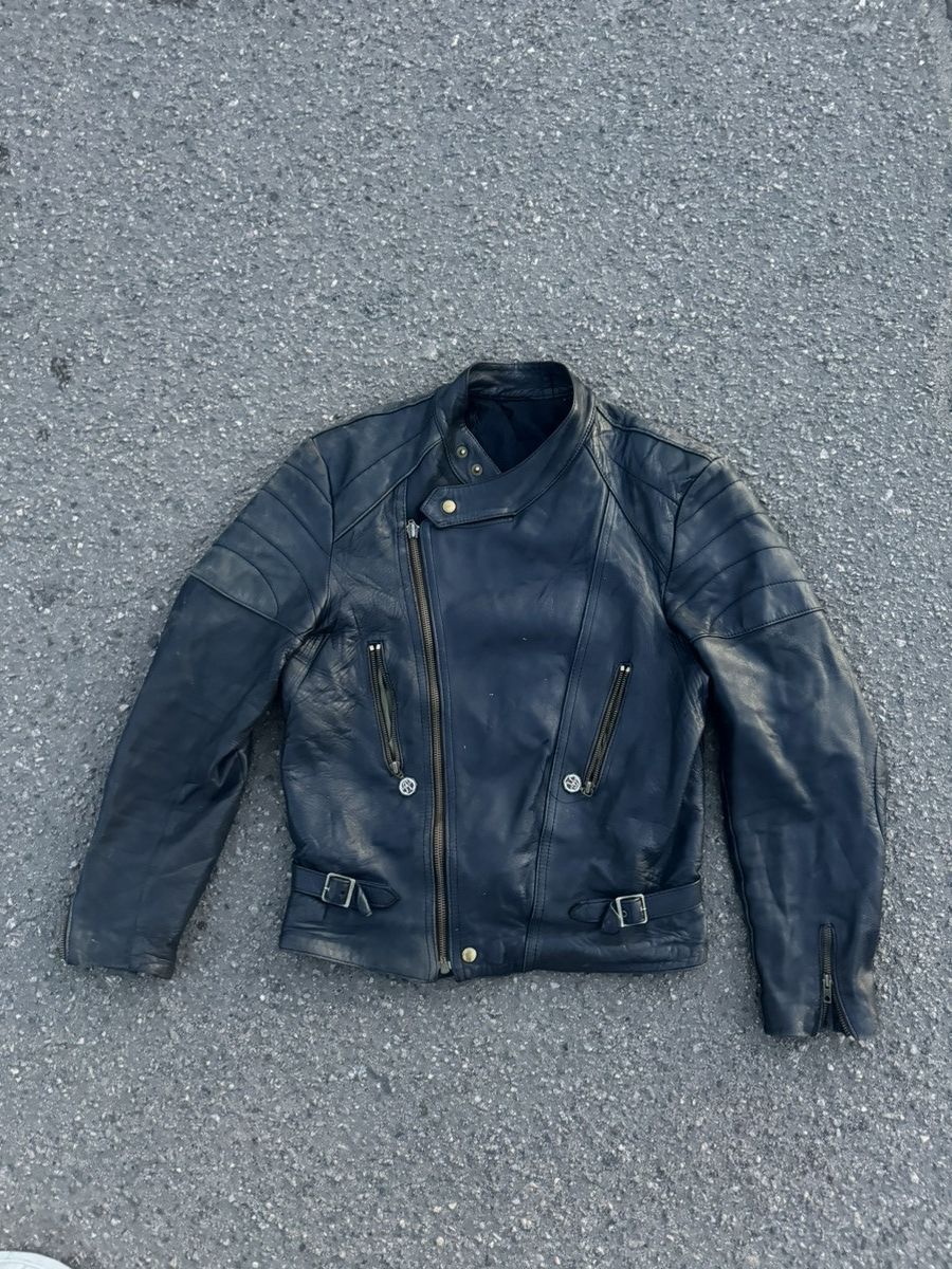 Vintage Vintage Y2K Motorcycle Leather Dog Face Biker Jacket Size US S / EU 44-46 / 1 - 1 Thumbnail