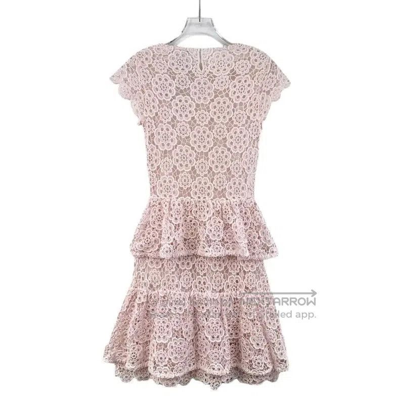 Dior Dior Pink Cotton Peplum Dress for Women . Size XS / US 0-2 / IT 36-38 - 2 Thumbnail