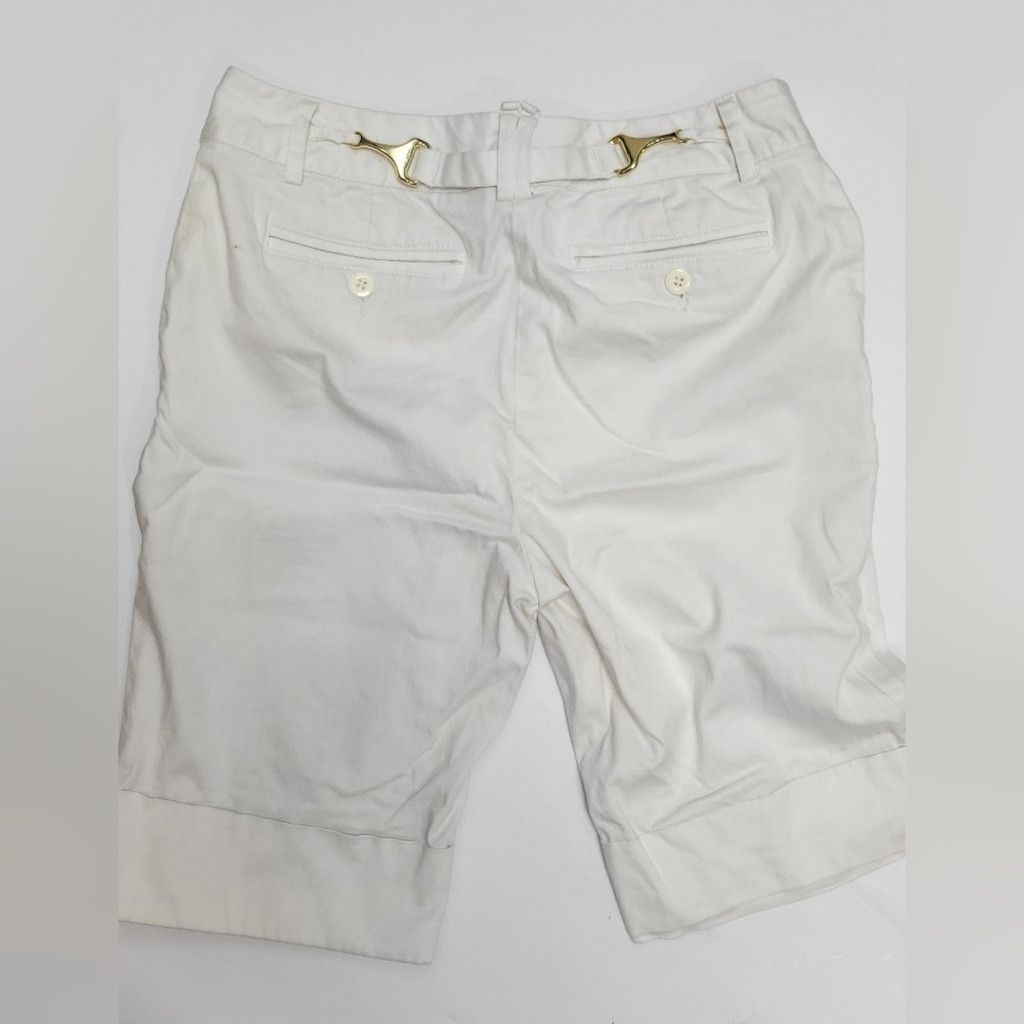 Willi Smith Willi Smith White Bermuda Shorts With Gold Accents Size 4 Size 27" / US 4 / IT 40 - 2 Thumbnail