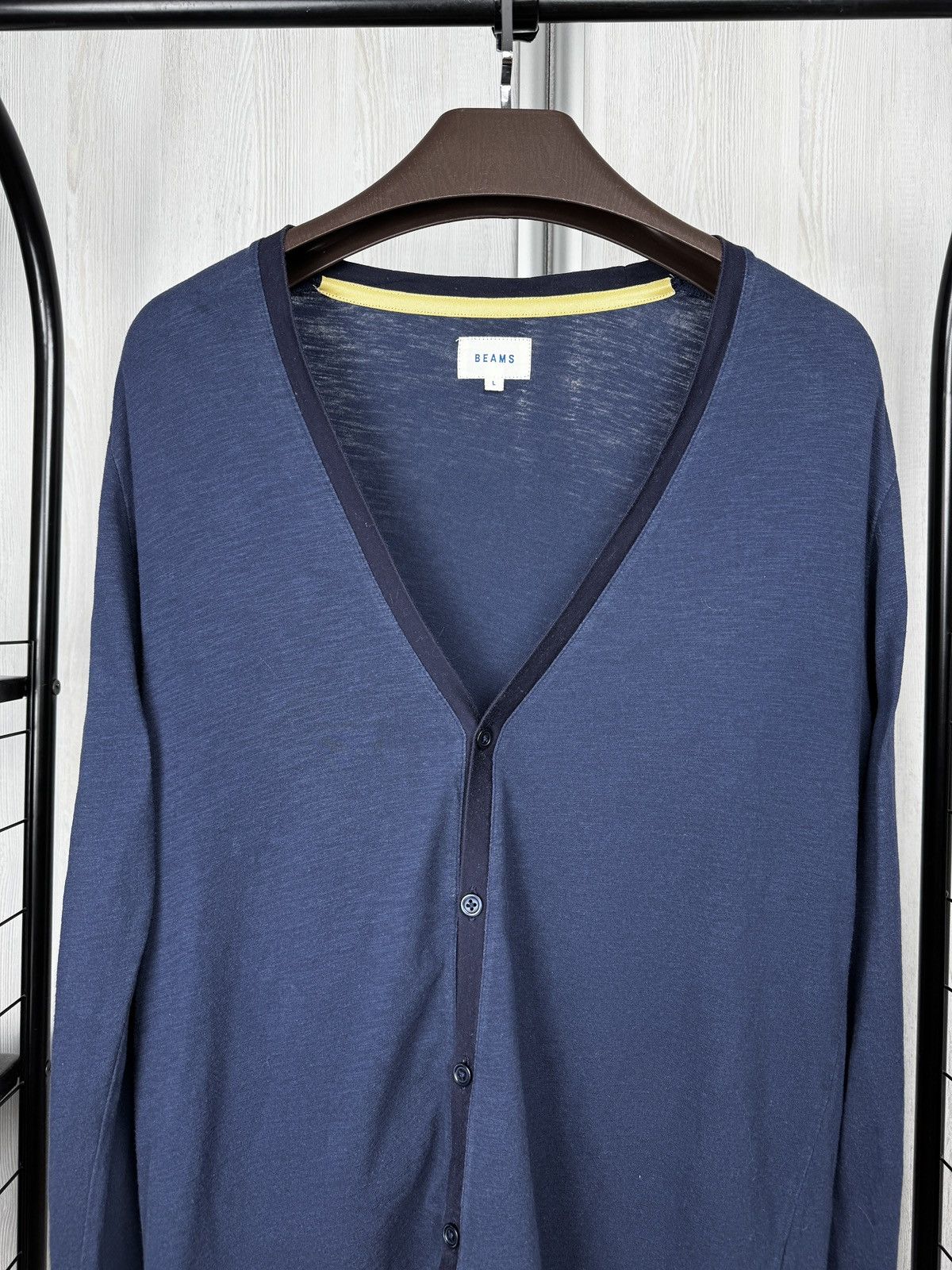 Beams Japan Beams Japan classic knitted cotton v-neck cardigan Size US L / EU 52-54 / 3 - 3 Thumbnail