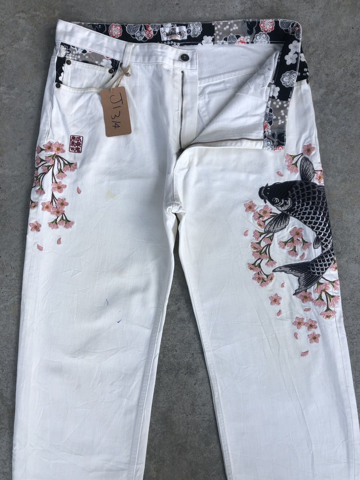 Karakuri Tamashii Karakuri Tamashii Embroidered Jeans Koi Size US 36 / EU 52 - 3 Thumbnail
