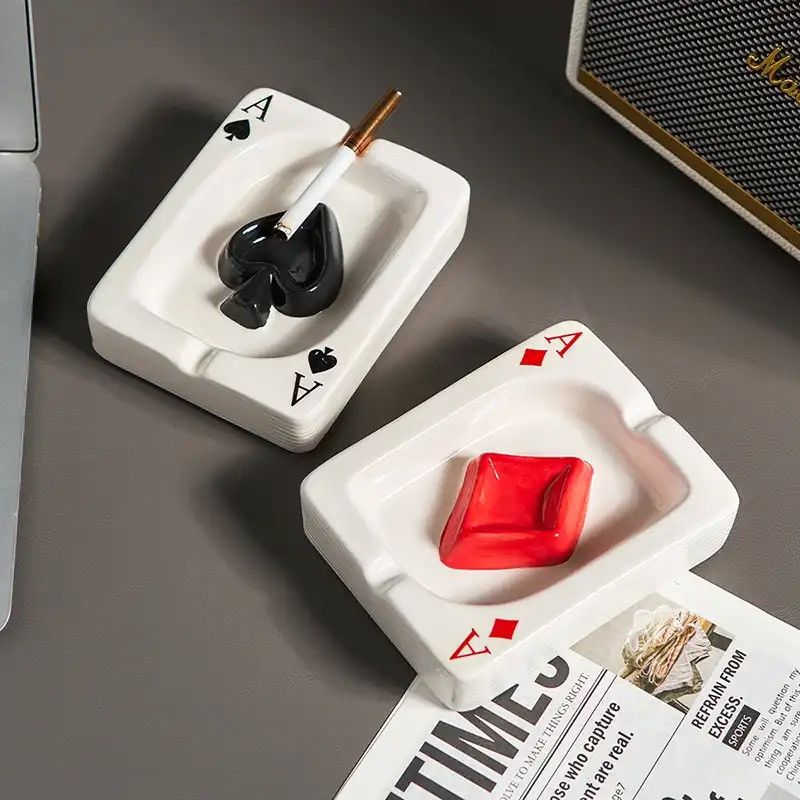 Designer Creative Playing Card Ashtray Size ONE SIZE - 6 Thumbnail