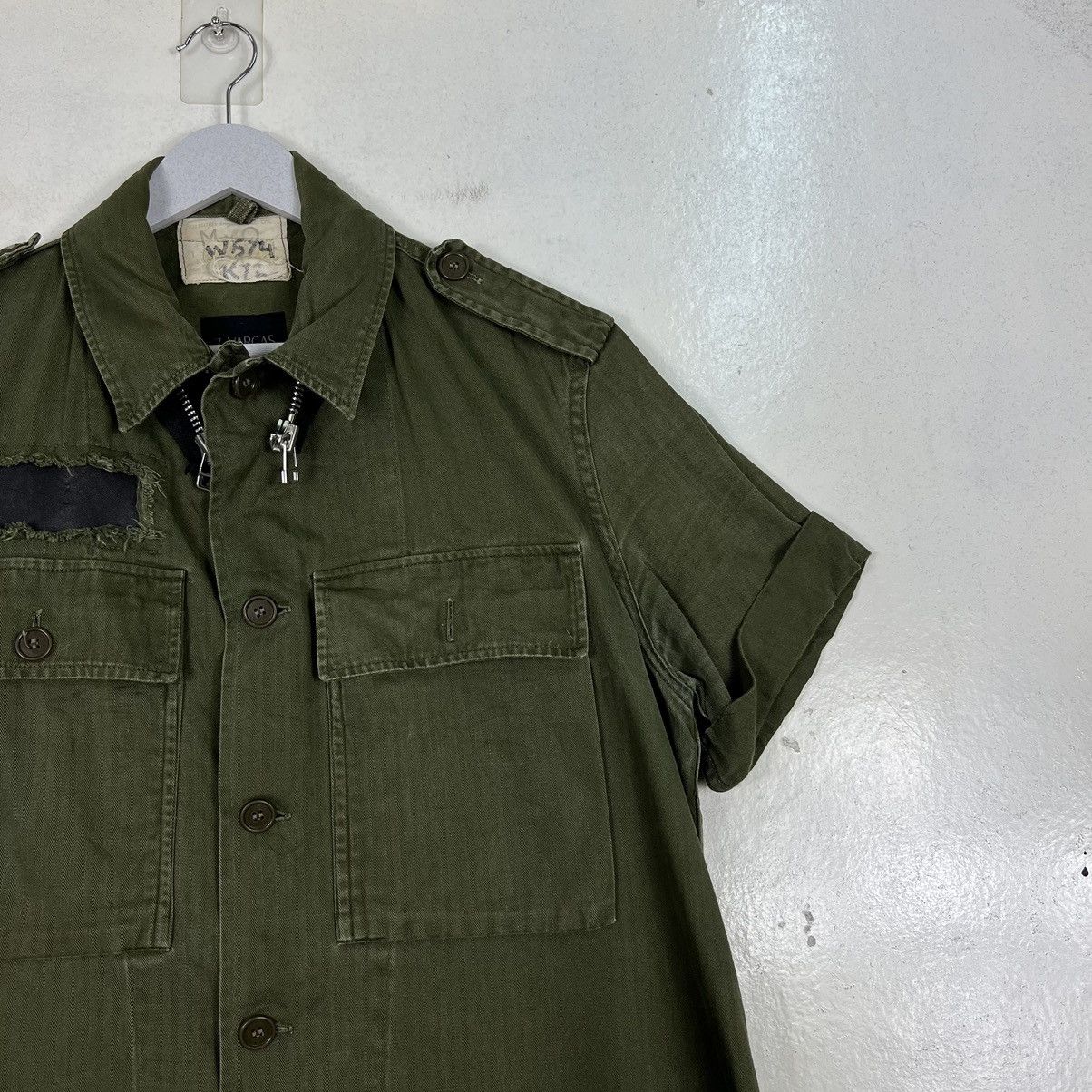 Designer × Vintage 🔥 VINTAGE REWORK Z VARGAS HBT MILITARY SHIRTS JACKET Size US M / EU 48-50 / 2 - 7 Thumbnail