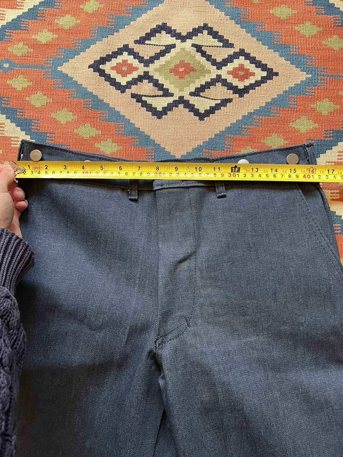 Vintage Vintage wide leg raw sanforized denim RARE Size US 34 / EU 50 - 5 Thumbnail