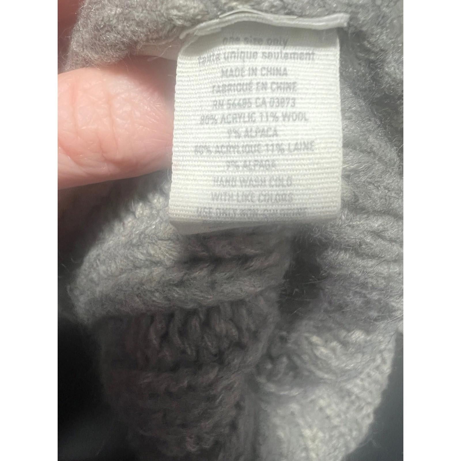 Other Aerie Grey Cable Knit Wool Alpaca Blend Beanie Hat One Size Size ONE SIZE - 4 Thumbnail