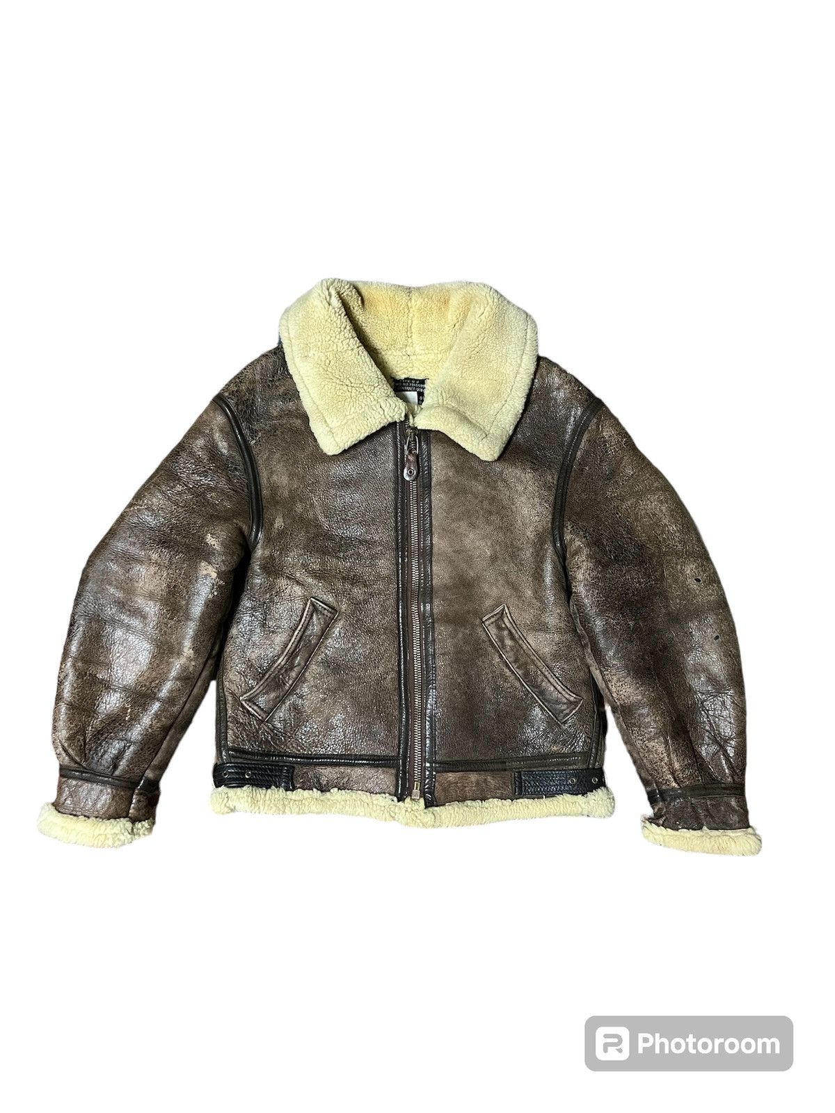 Avirex × Vintage VINTAGE AVIREX B-3 FLIGHT BOMBER JACKET SHEEPSKIN 