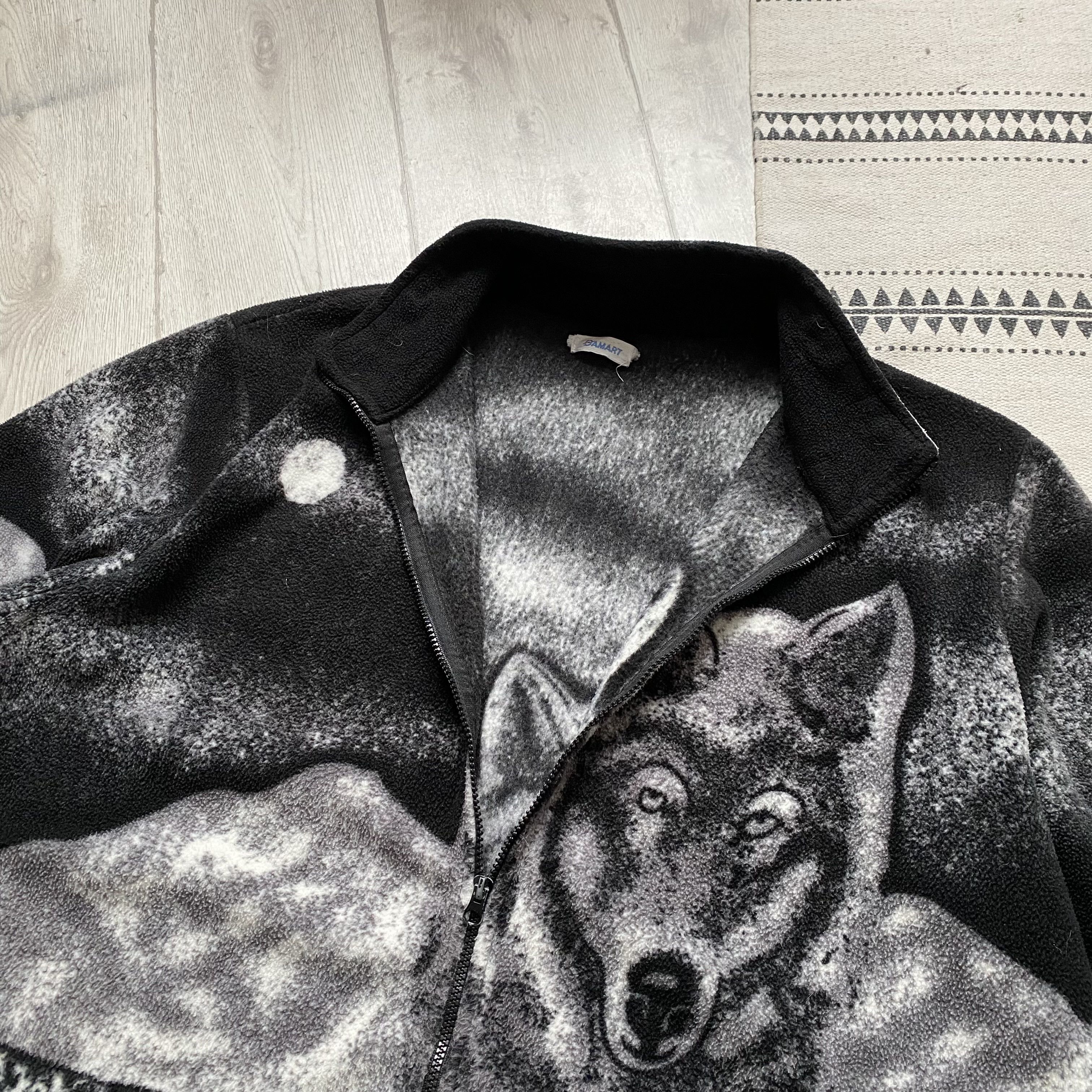 The North Face 🔥90s Vintage Wolf Animal Nature Fleece Light Jacket Zip Size US XL / EU 56 / 4 - 7 Thumbnail