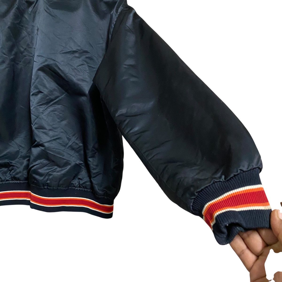 NBA Vintage 80s Miami Heat Sateen Bomber Jacket Starter Size US L / EU 52-54 / 3 - 13 Thumbnail