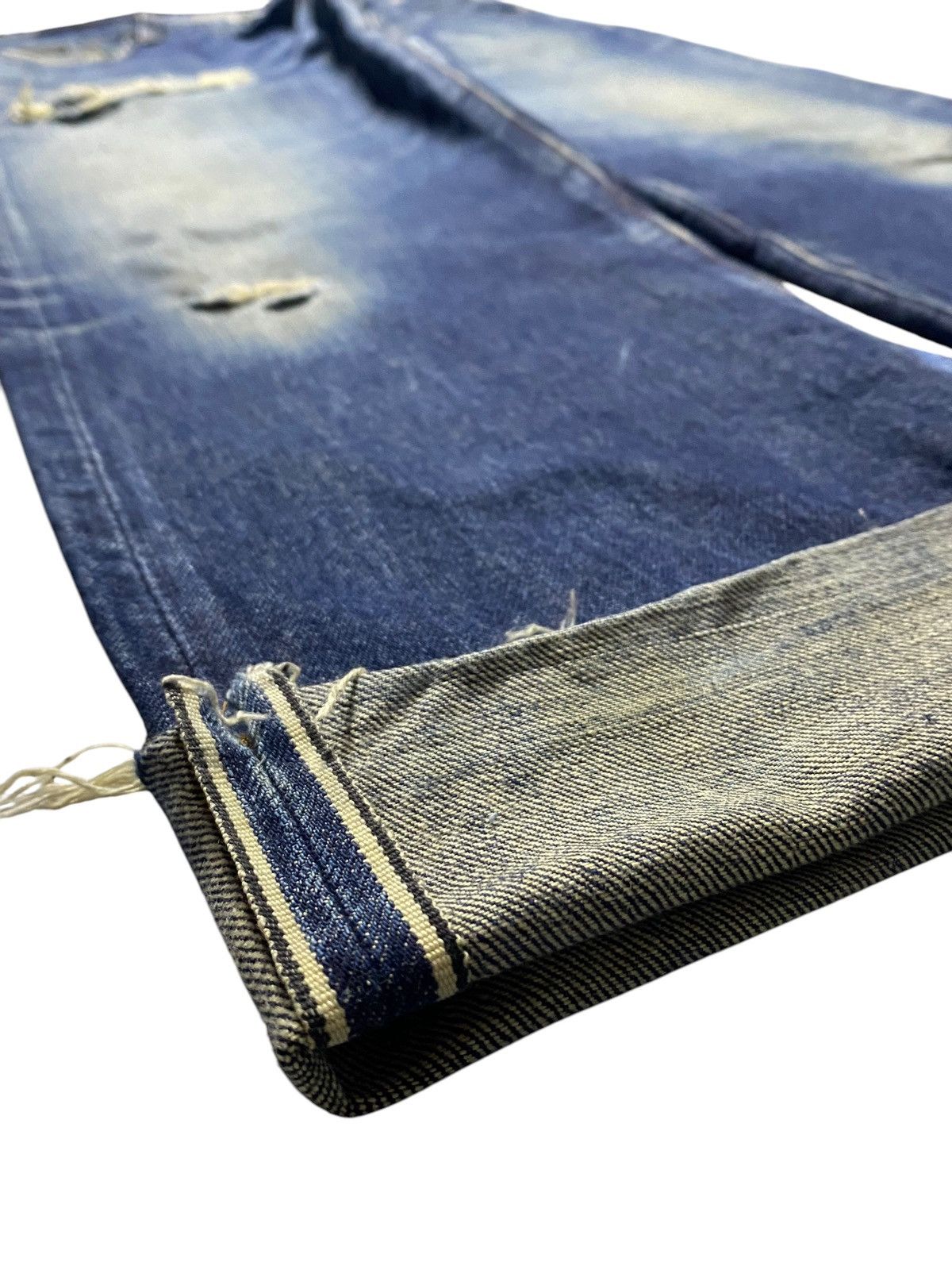 Vintage Vintage Calvin Klein Selvedge Mud Wash Distressed Loose Jean Size US 32 / EU 48 - 20 Thumbnail
