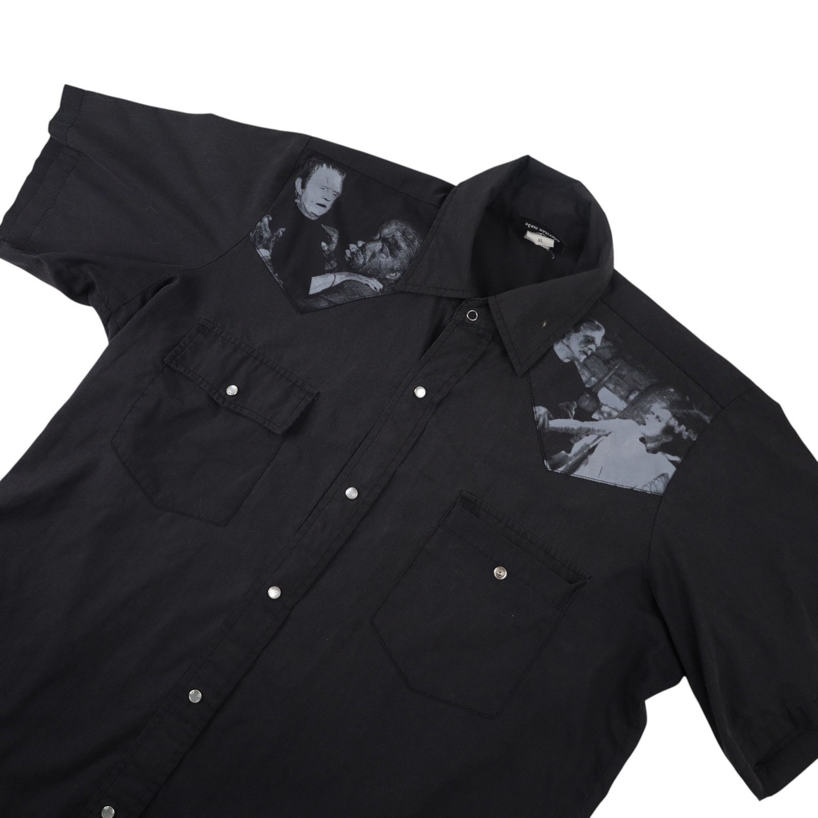 Vintage VTG Y2k Felon Pearl Snapdown Frankenstein Rockabilly Shirt Size US XL / EU 56 / 4 - 2 Thumbnail