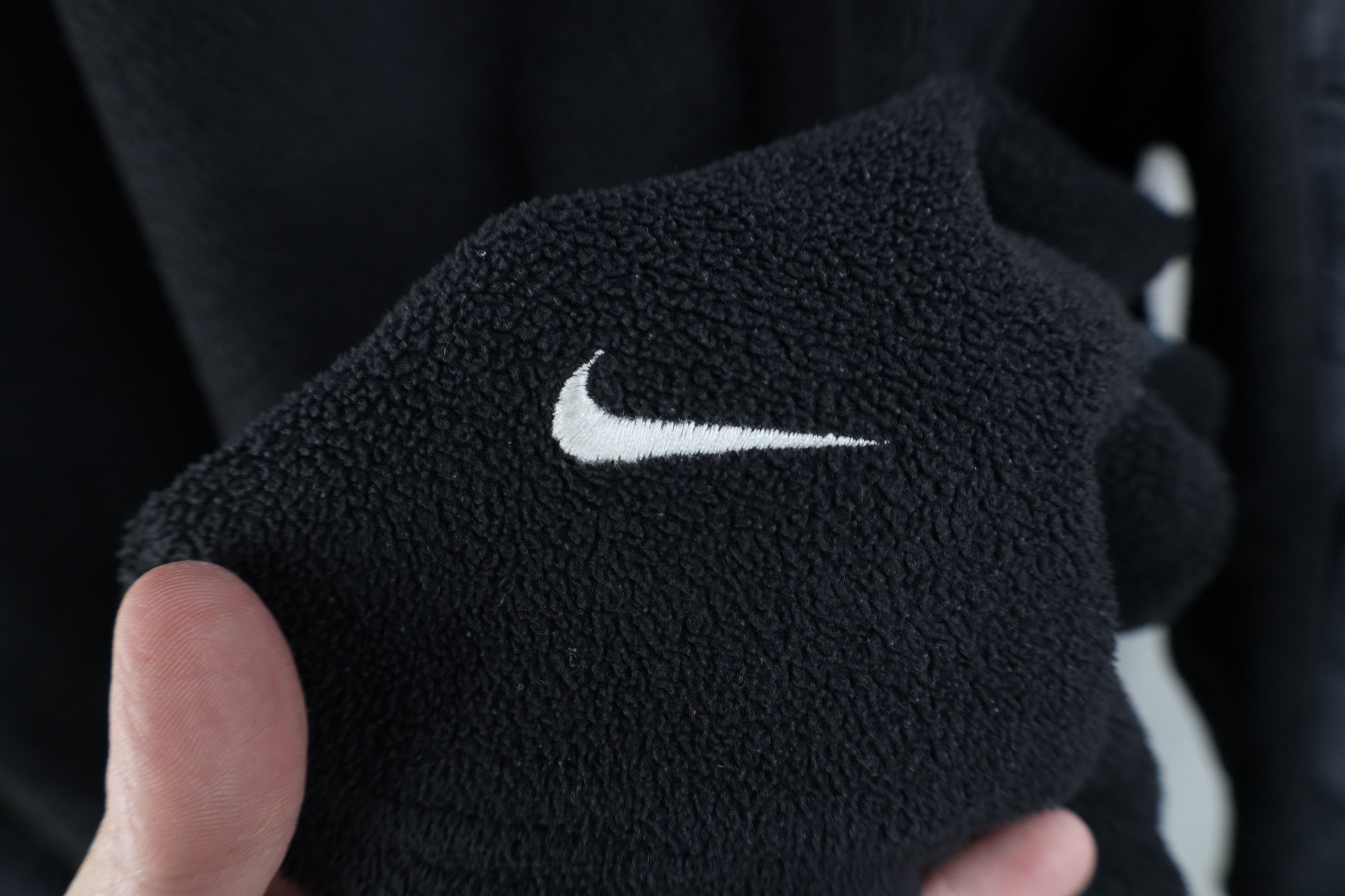 Nike Vintage Nike Mini Swoosh Half Zip Fleece Hooded Jacket Black Size US L / EU 52-54 / 3 - 4 Thumbnail