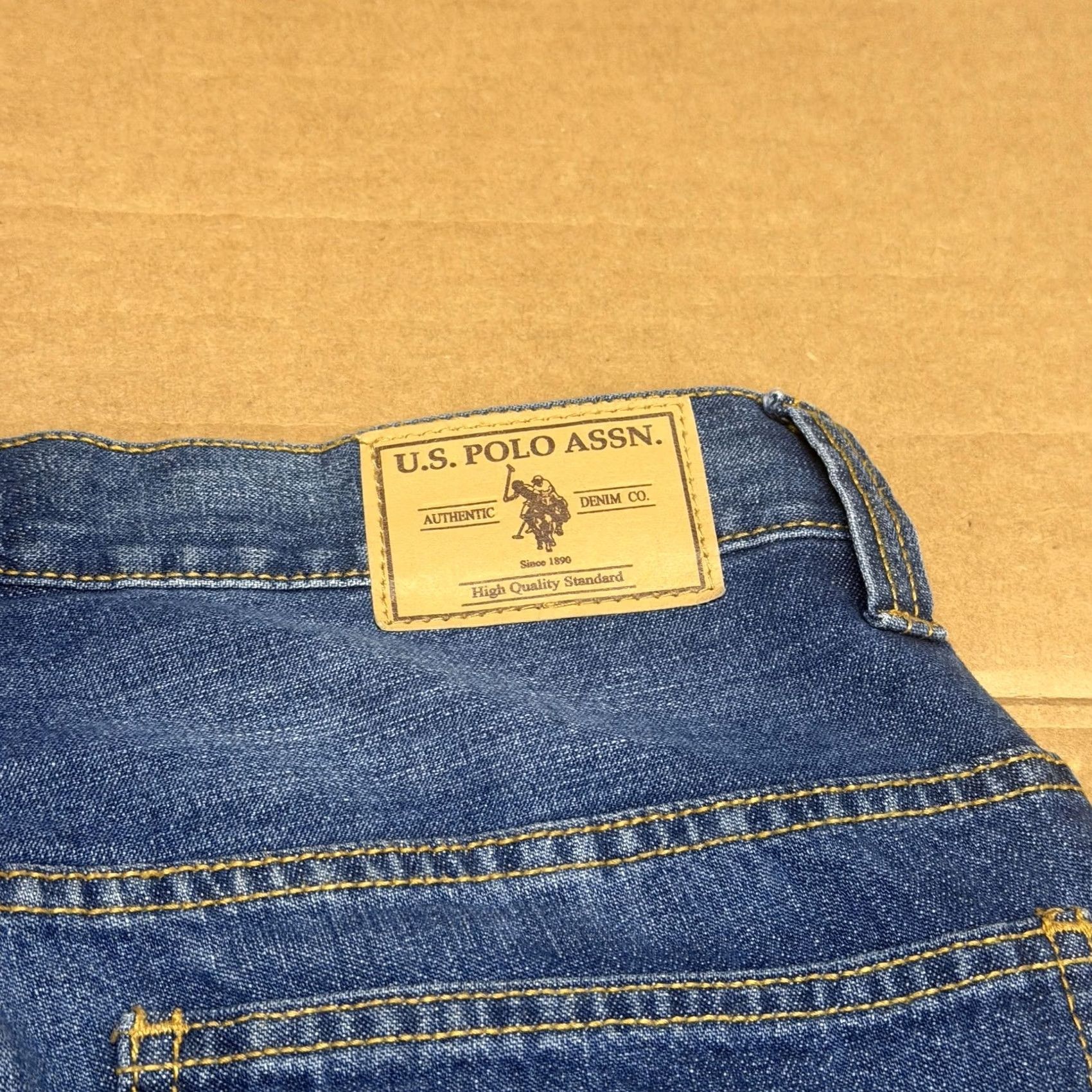 U.S. Polo Assn. U.S. Polo Assn. Carpenter Jeans Mens 33x30 Blue Wash Relaxed Straight Denim Size US XS / EU 42 / 0 - 7 Thumbnail