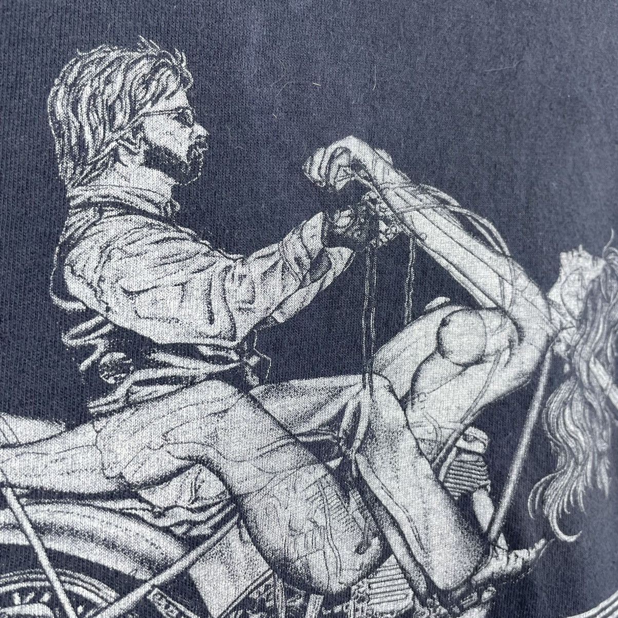 Vintage Vintage 90s Erotic Motorcycle Art T-Shirt XXXL Size US XXL / EU 58 / 5 - 8 Thumbnail