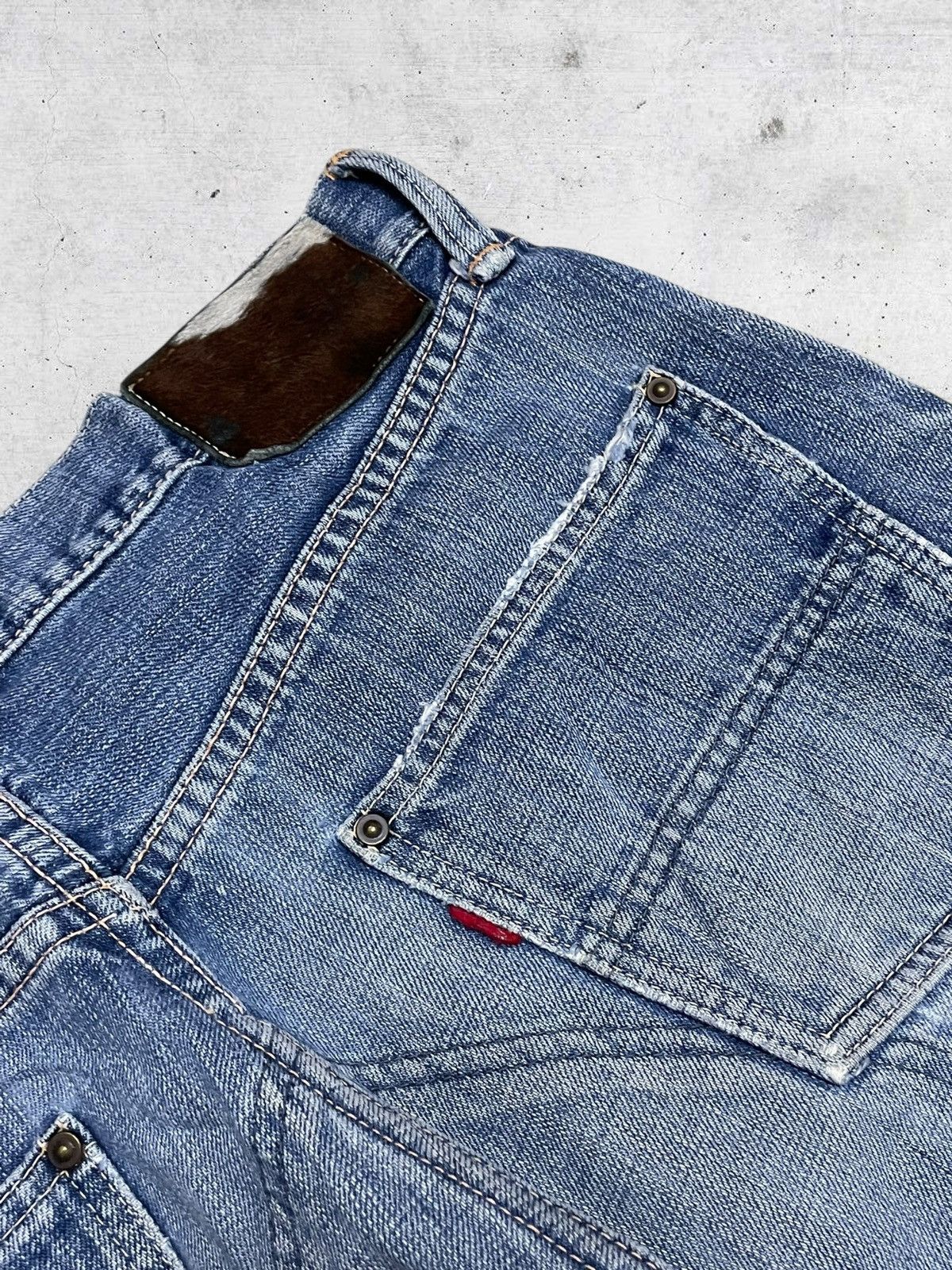 Japanese Brand VINTAGE STUDIO ECRU 90S JAPAN DESIGNER RARE DISTRESSED DENIM Size US 32 / EU 48 - 16 Thumbnail