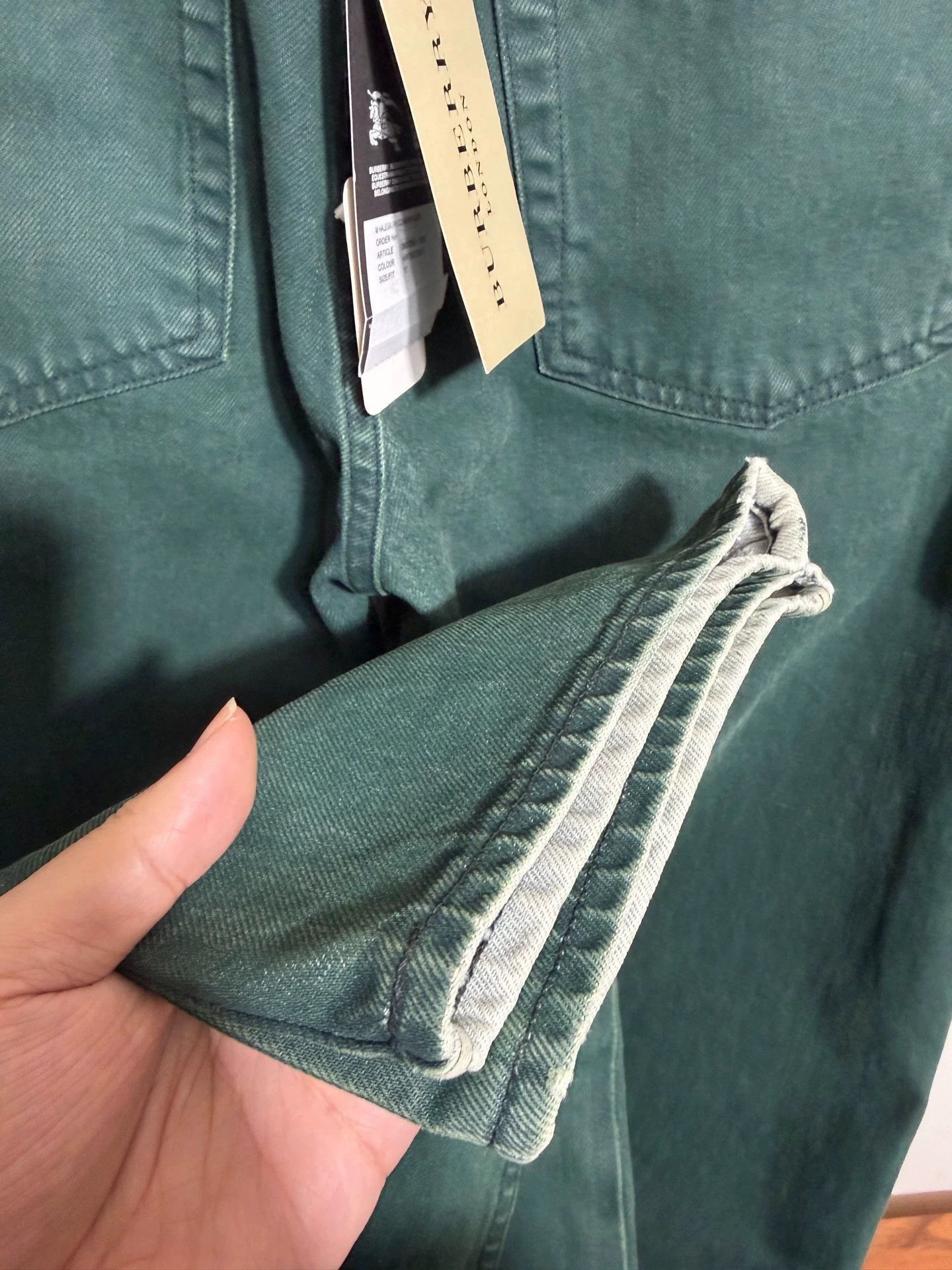 Burberry Green Denim Pants Size 32 Size US 26 / EU 42 - 6 Thumbnail