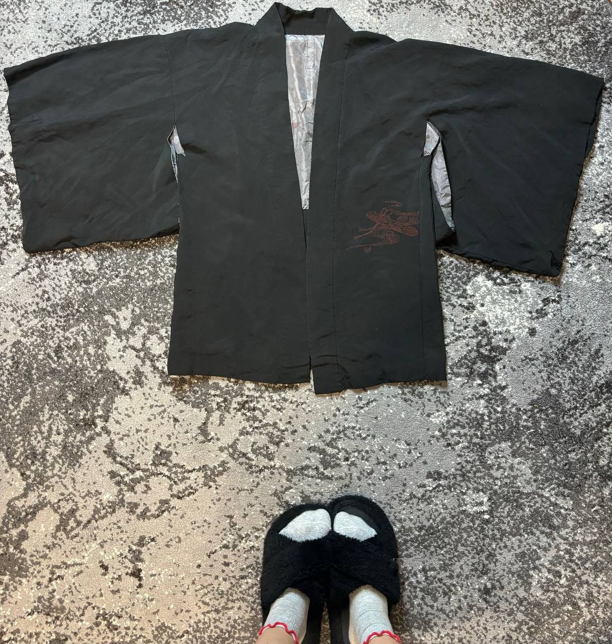 Japanese Brand × Vintage Vintage Y2K BLACK HAORI "aka" Kimono giapponese Size 38L - 9 Thumbnail
