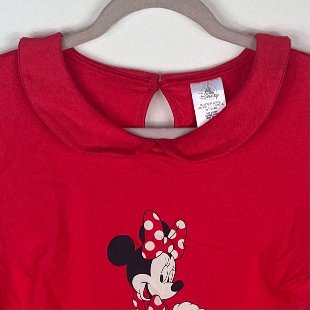 Disney Disney Parks Minnie Mouse Collard Sleeveless Shirt in Red (3X) Size 3XL / US 20-22 - 2 Thumbnail